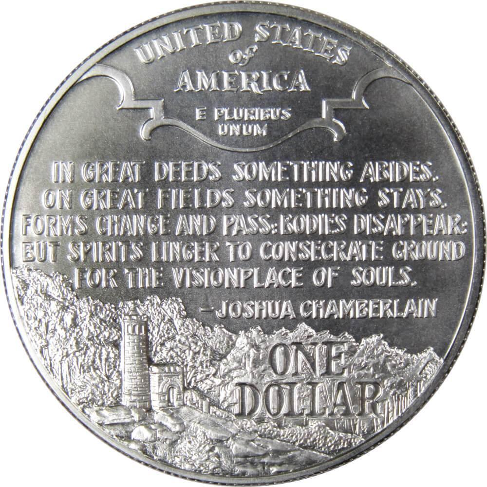 1995 P Civil War Battlefield Commemorative Silver Dollar Uncirculated