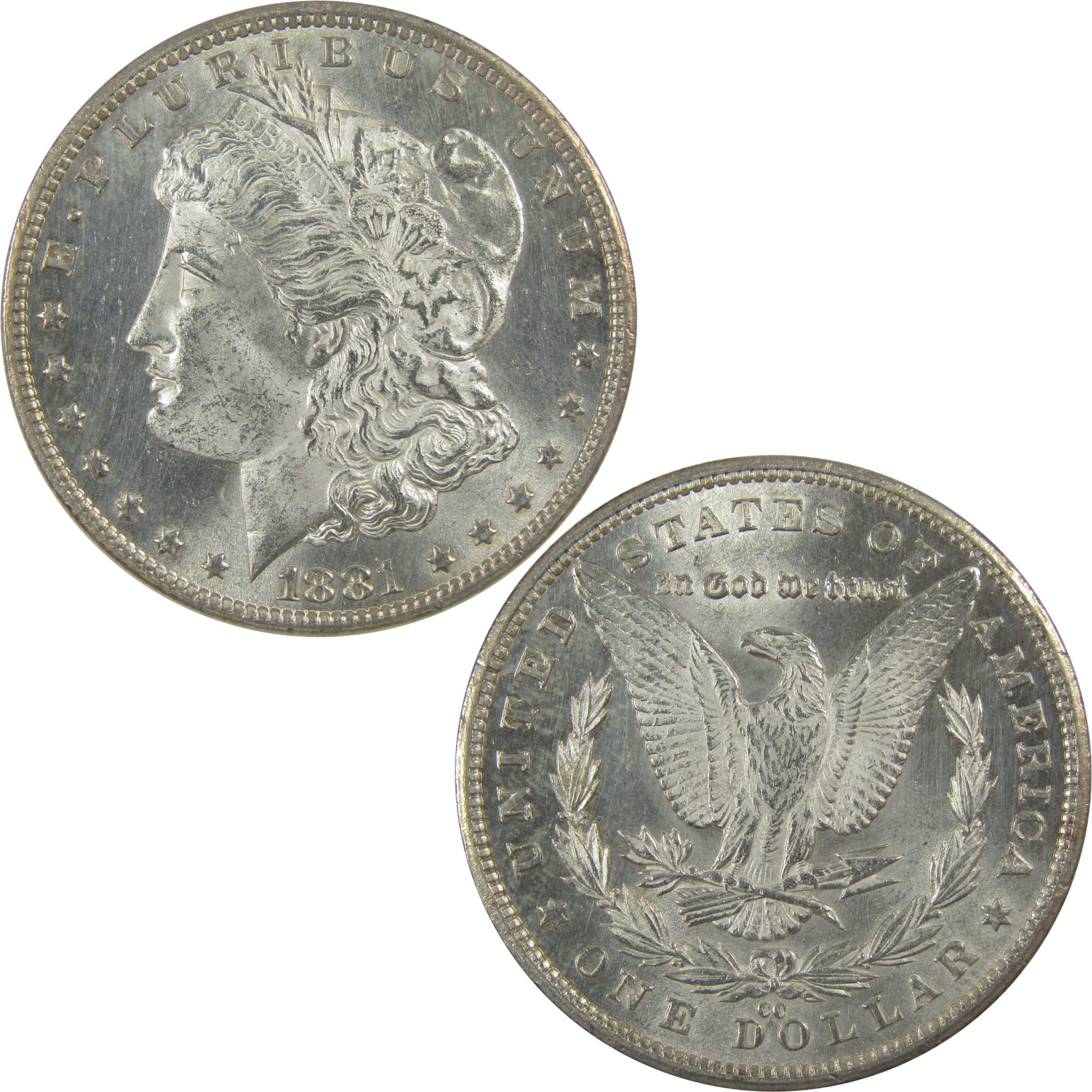 1881 CC Morgan Dollar Uncirculated Silver $1 Coin SKU:I20237 - Morgan coin - Morgan silver dollar - Morgan silver dollar for sale - Profile Coins & Collectibles