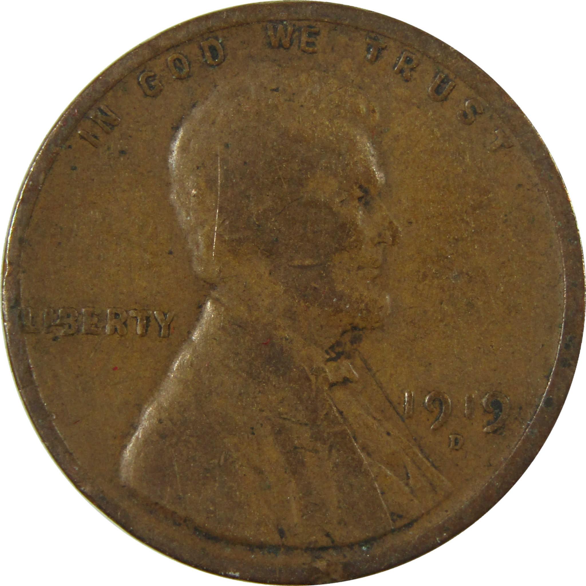 1919 D Lincoln Wheat Cent VG Very Good Penny 1c Coin SKU:I27186