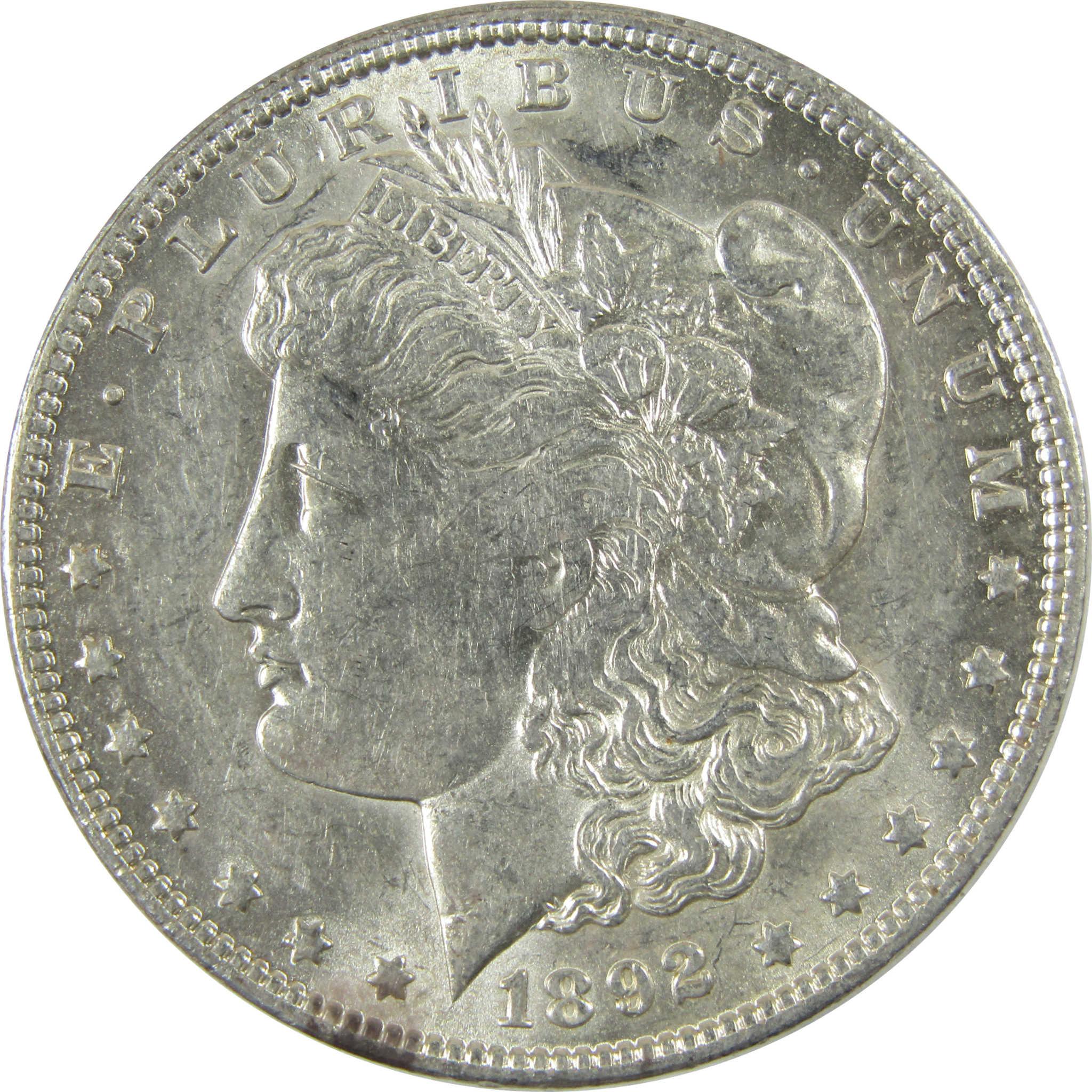 1892 O Morgan Silver Dollar AU About Uncirculated $1 Coin SKU:CP484 - Morgan coin - Morgan silver dollar - Morgan silver dollar for sale - Profile Coins & Collectibles