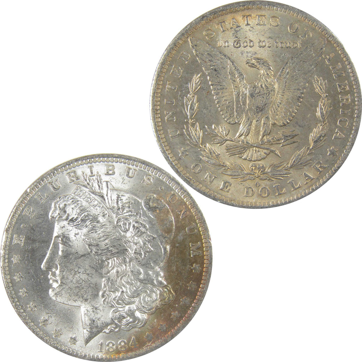 1884 O Morgan Silver Dollar BU Choice Uncirculated Toned SKU:I24189