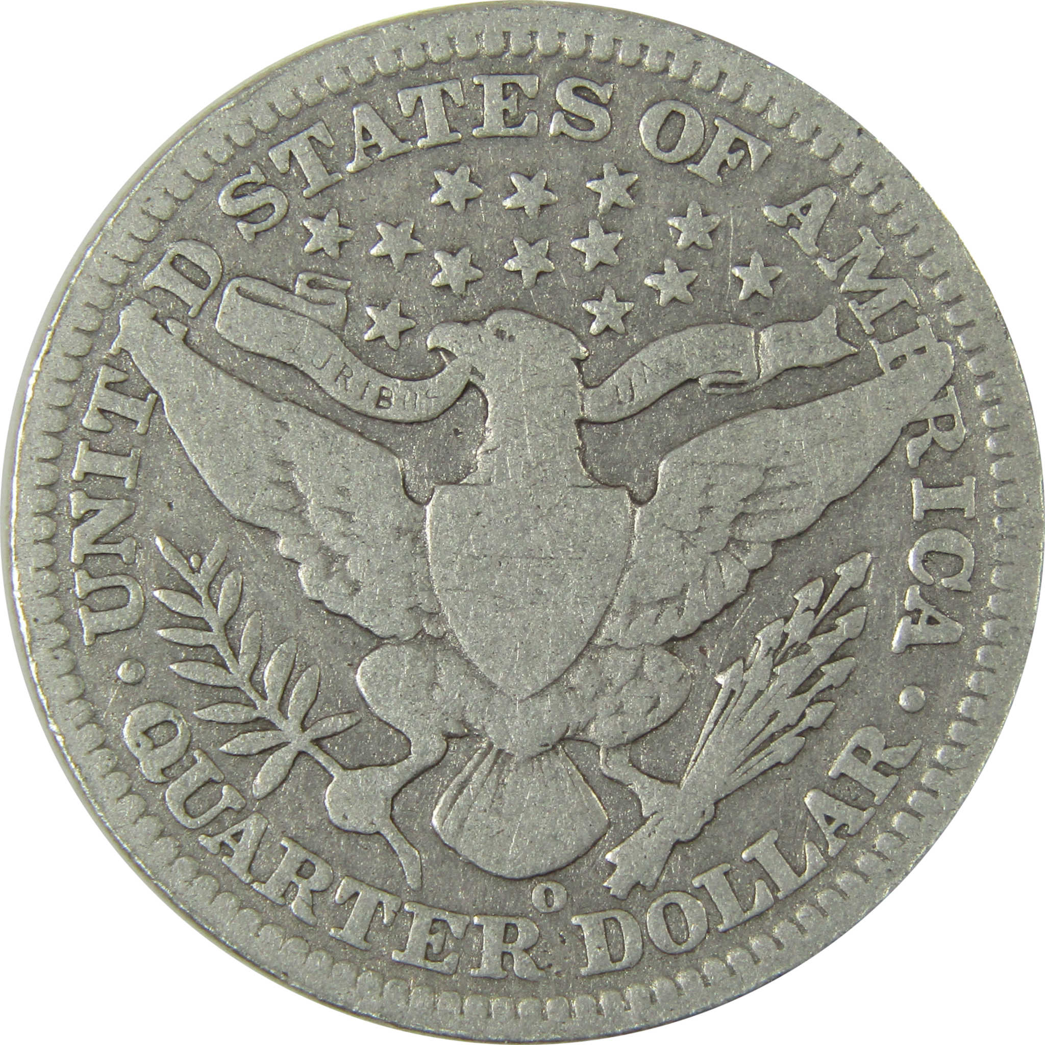 1904 O Barber Silver Quarter VG Very Good Details 25c Coin SKU:CP879