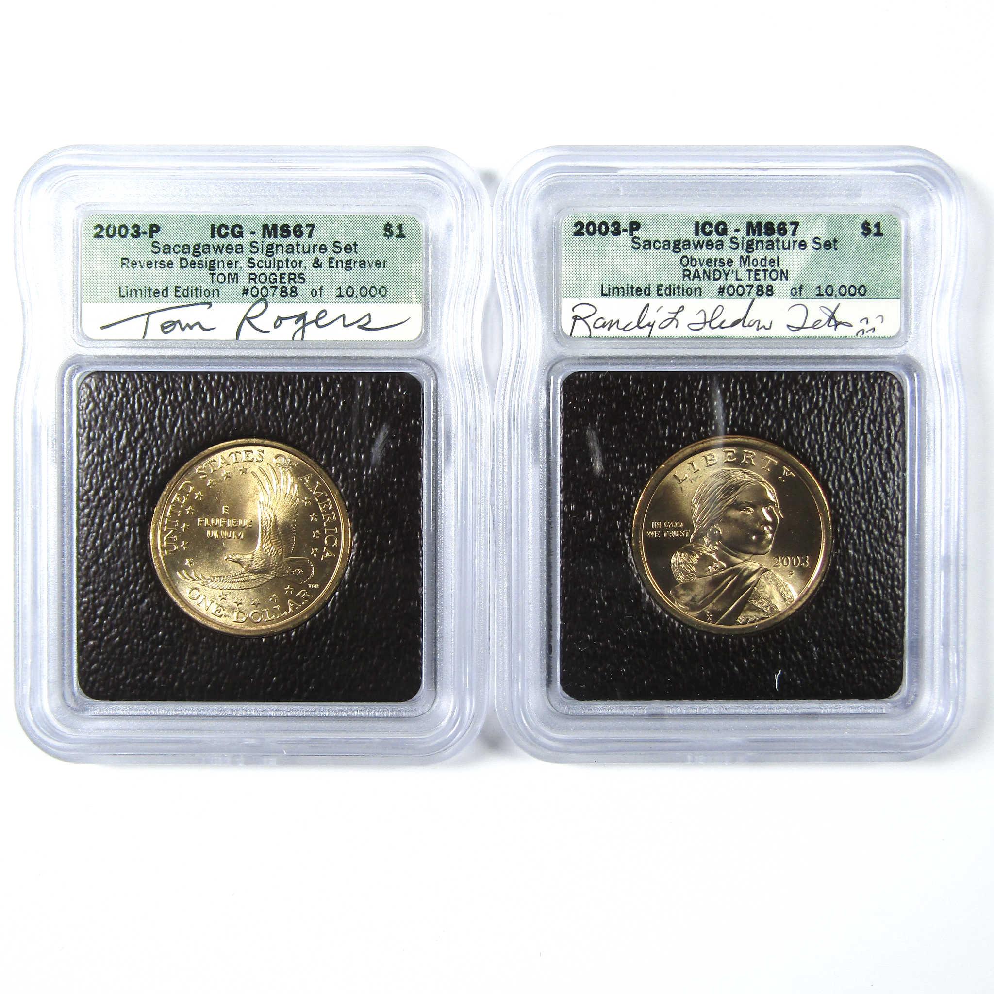 2003 Sacagawea Signature 6 Piece Dollar Set ICG SKU:CPC6597