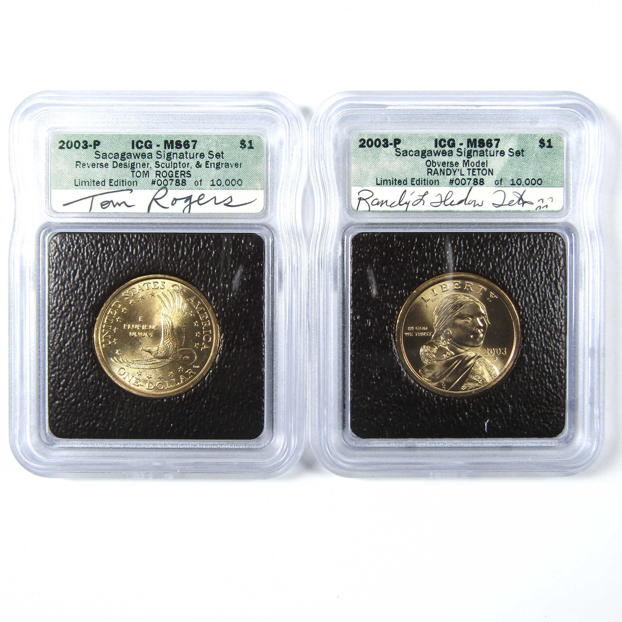 2003 Sacagawea Signature 6 Piece Dollar Set ICG SKU:CPC6597