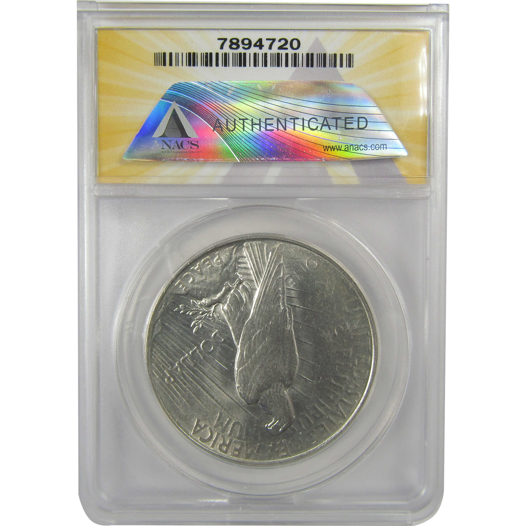 1927 D Peace Dollar AU 58 ANACS Silver $1 Coin SKU:I20431