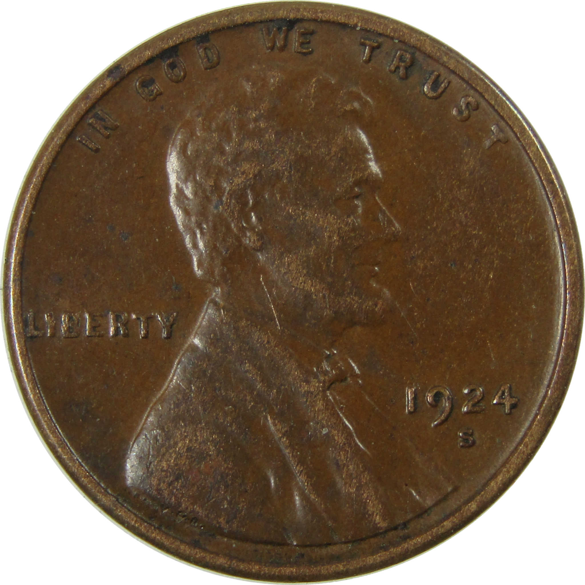 1924 S Lincoln Wheat Cent XF EF Extremely Fine 1c Coin SKU:I28122