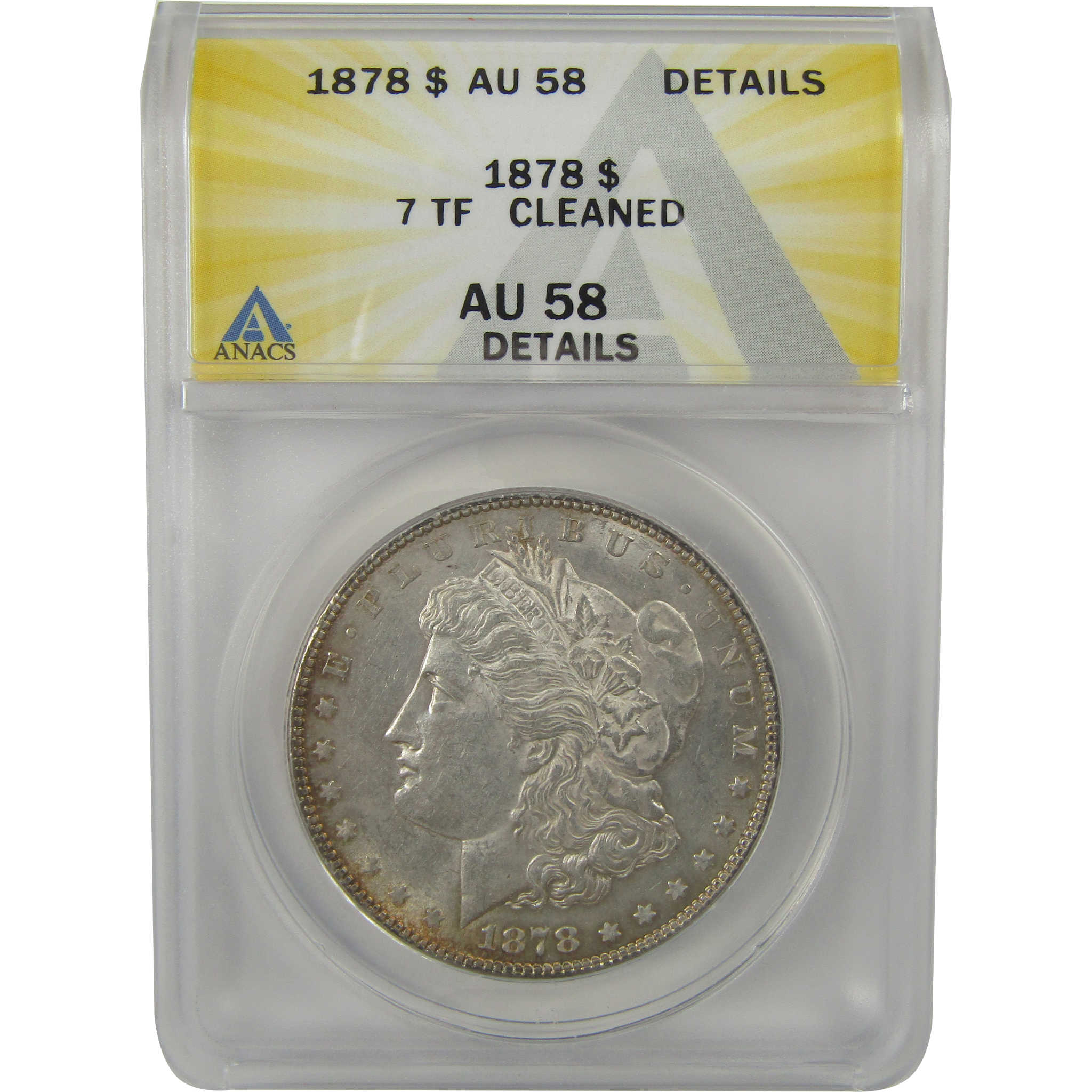 1878 7TF Rev 78 Morgan Dollar AU 58 Details ANACS Silver SKU:I22359 - Morgan coin - Morgan silver dollar - Morgan silver dollar for sale - Profile Coins & Collectibles