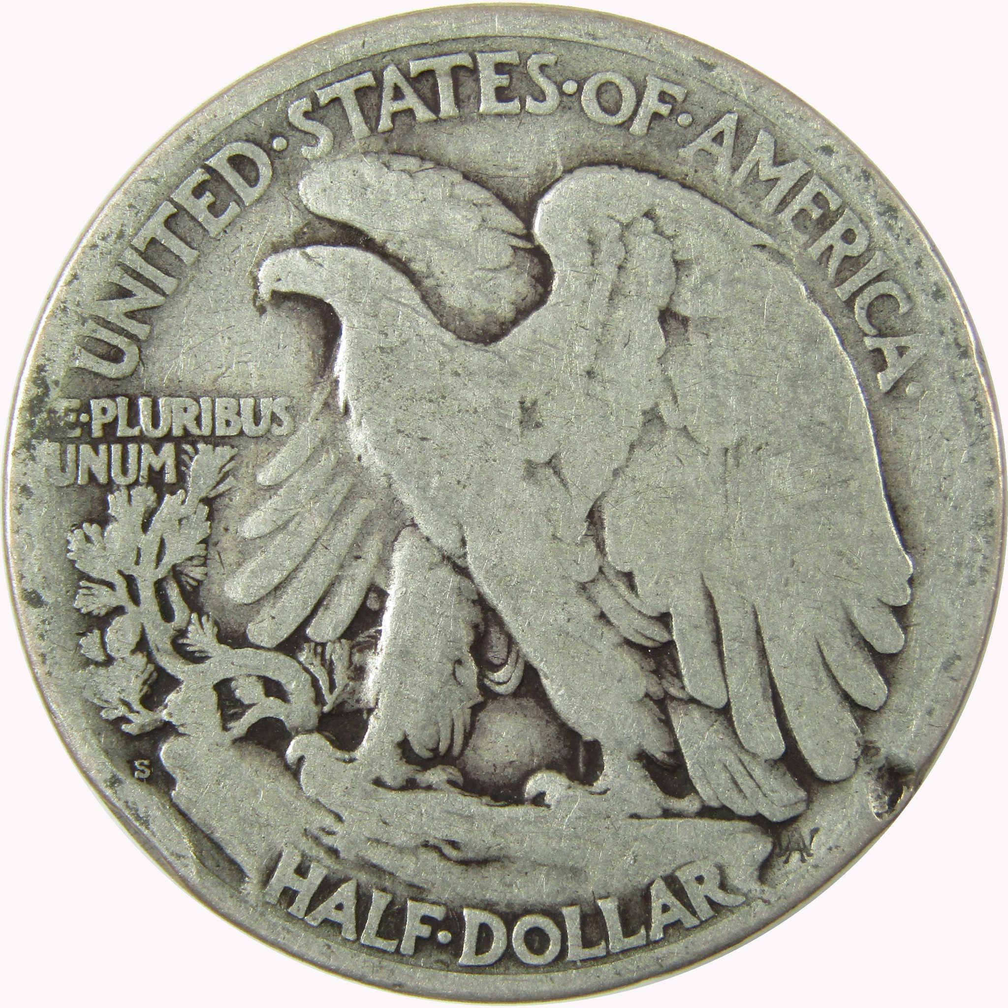 1921 S Liberty Walking Silver 50c VG Very Good Details SKU:CP1456