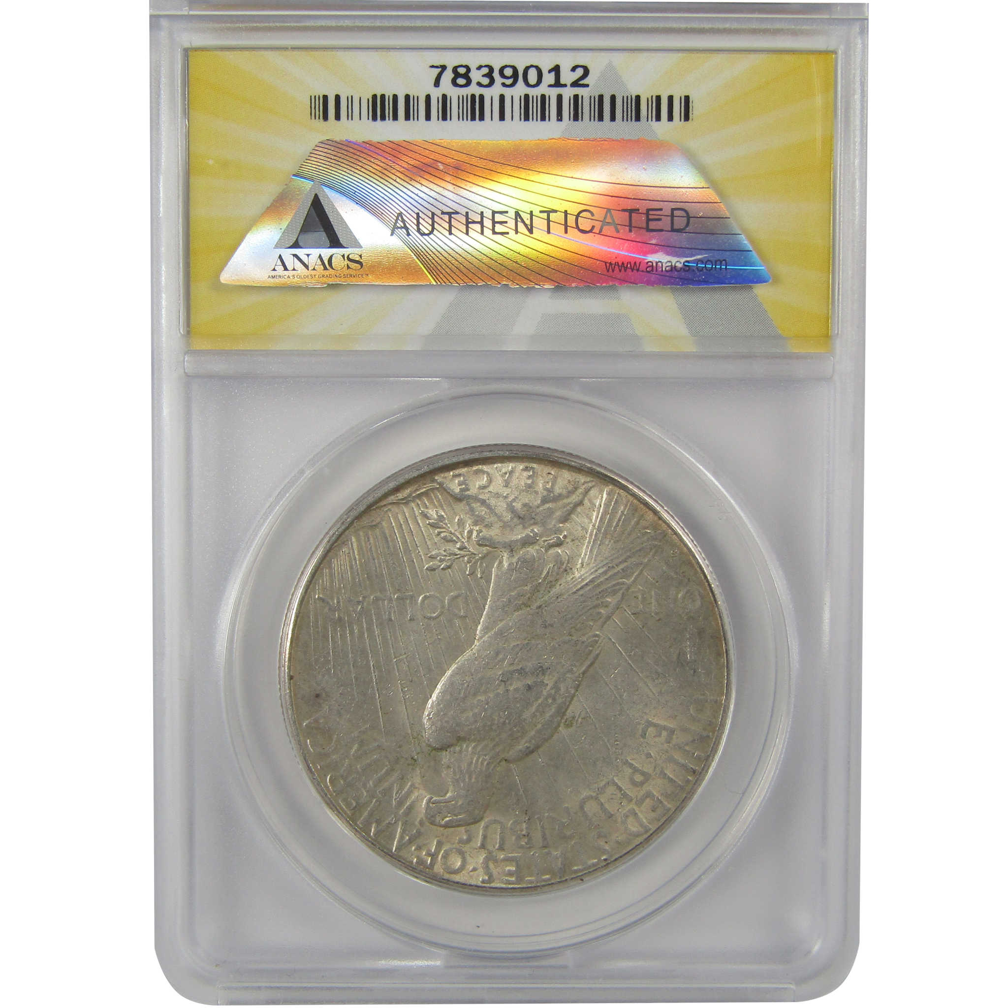 1923 S Peace Dollar AU 58 ANACS Silver $1 Coin SKU:I22160