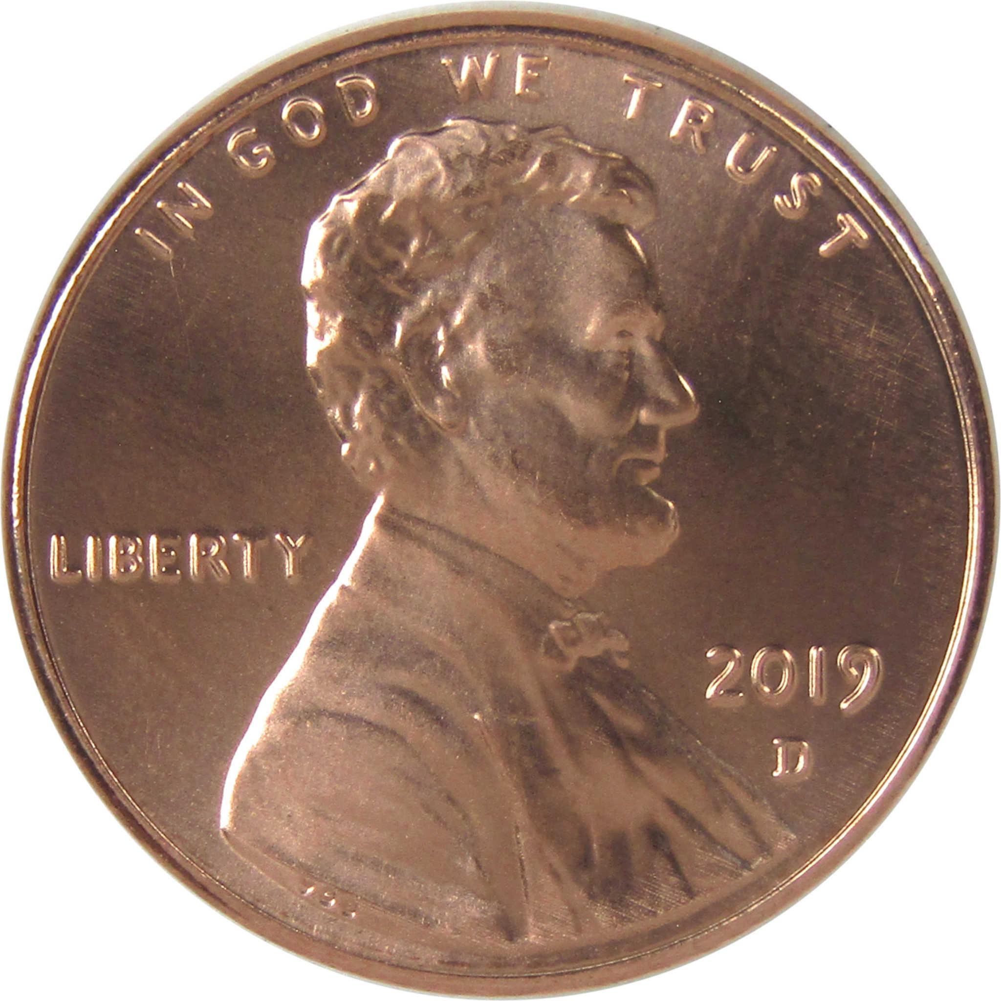 2019 D Lincoln Shield Cent Uncirculated Mint State Penny 1c Coin