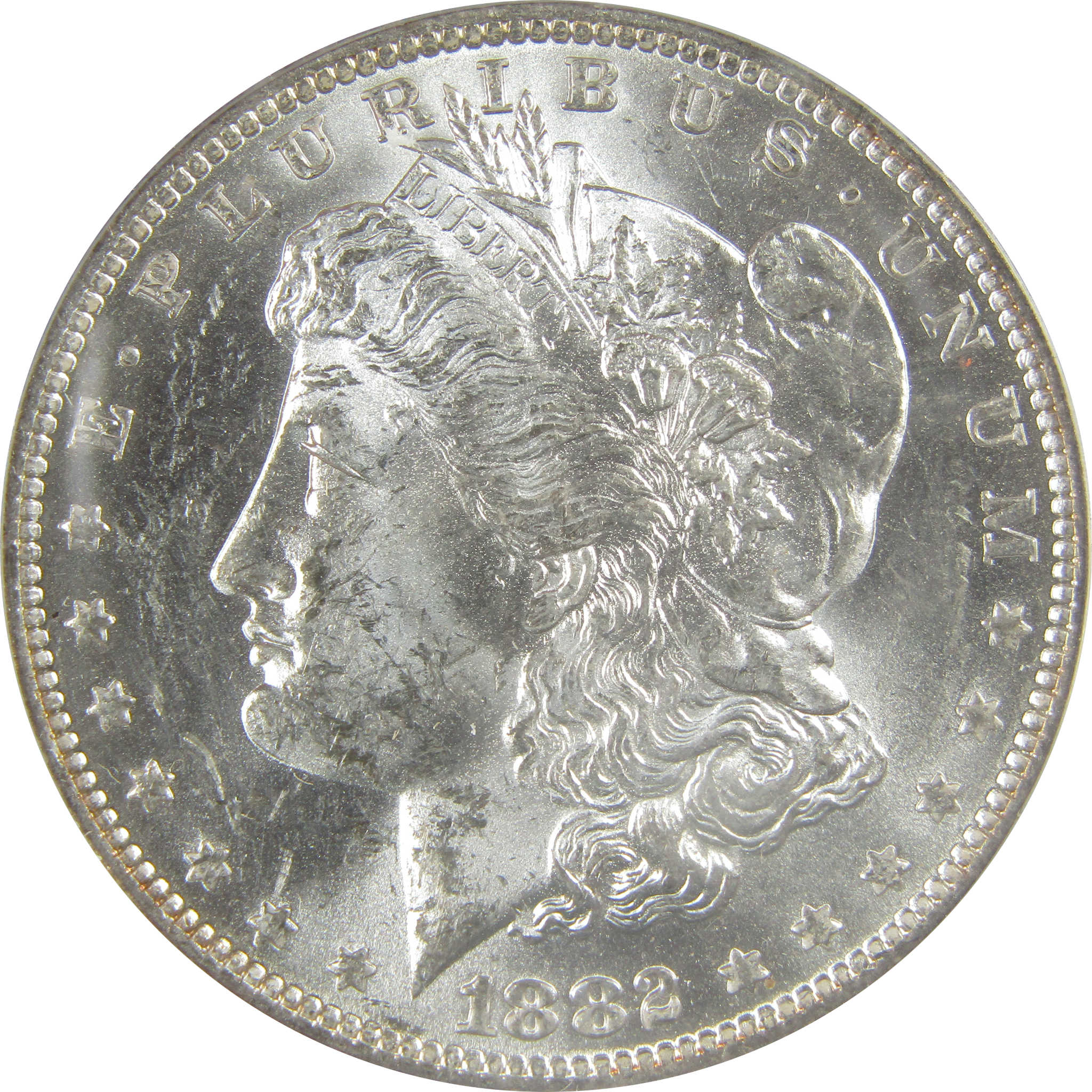 1882 O/S VAM-4 Recessed Top 100 Morgan Dollar MS 62 ANACS SKU:I21946 - Morgan coin - Morgan silver dollar - Morgan silver dollar for sale - Profile Coins & Collectibles