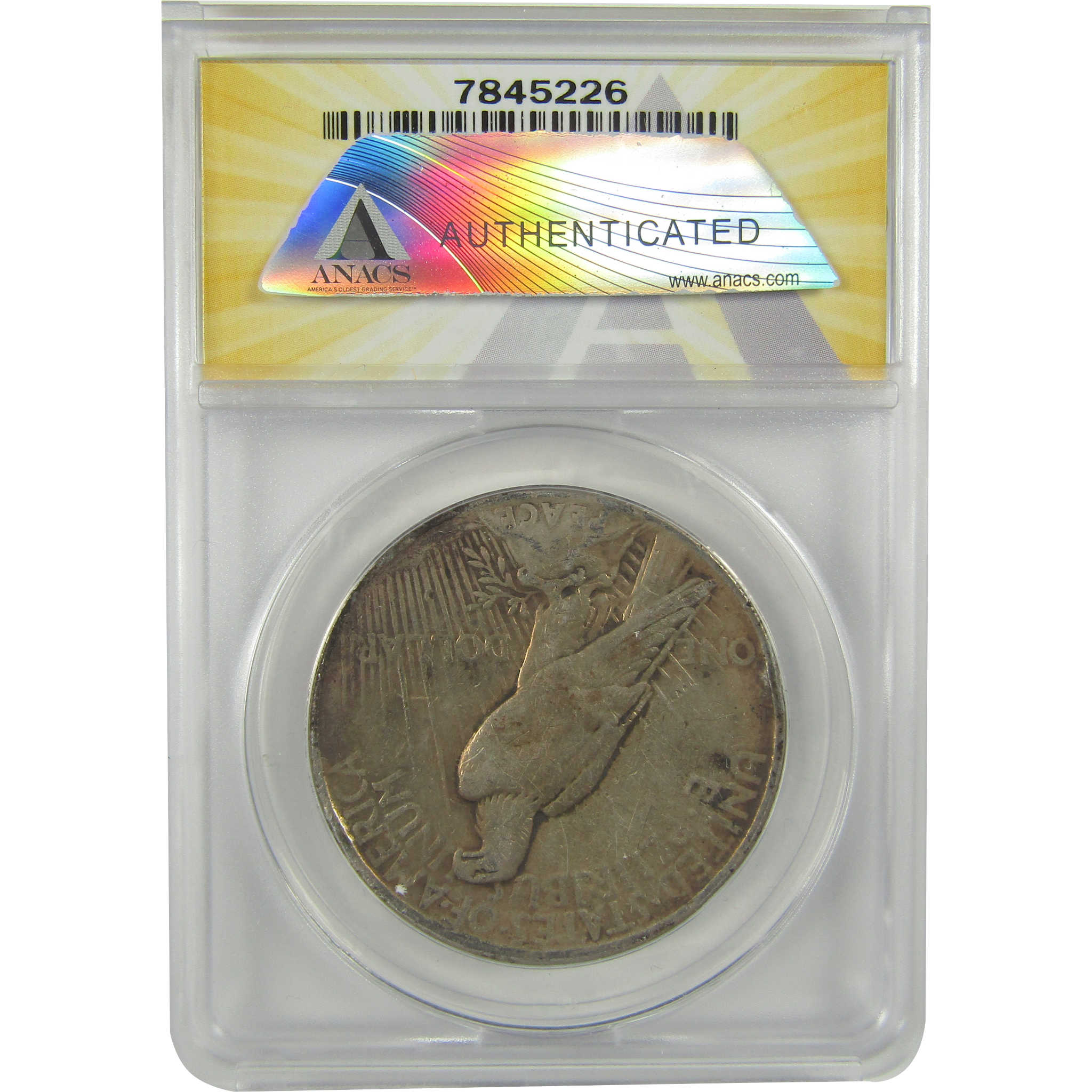 1921 High Relief Peace Dollar VF 20 Details ANACS Silver SKU:I21363