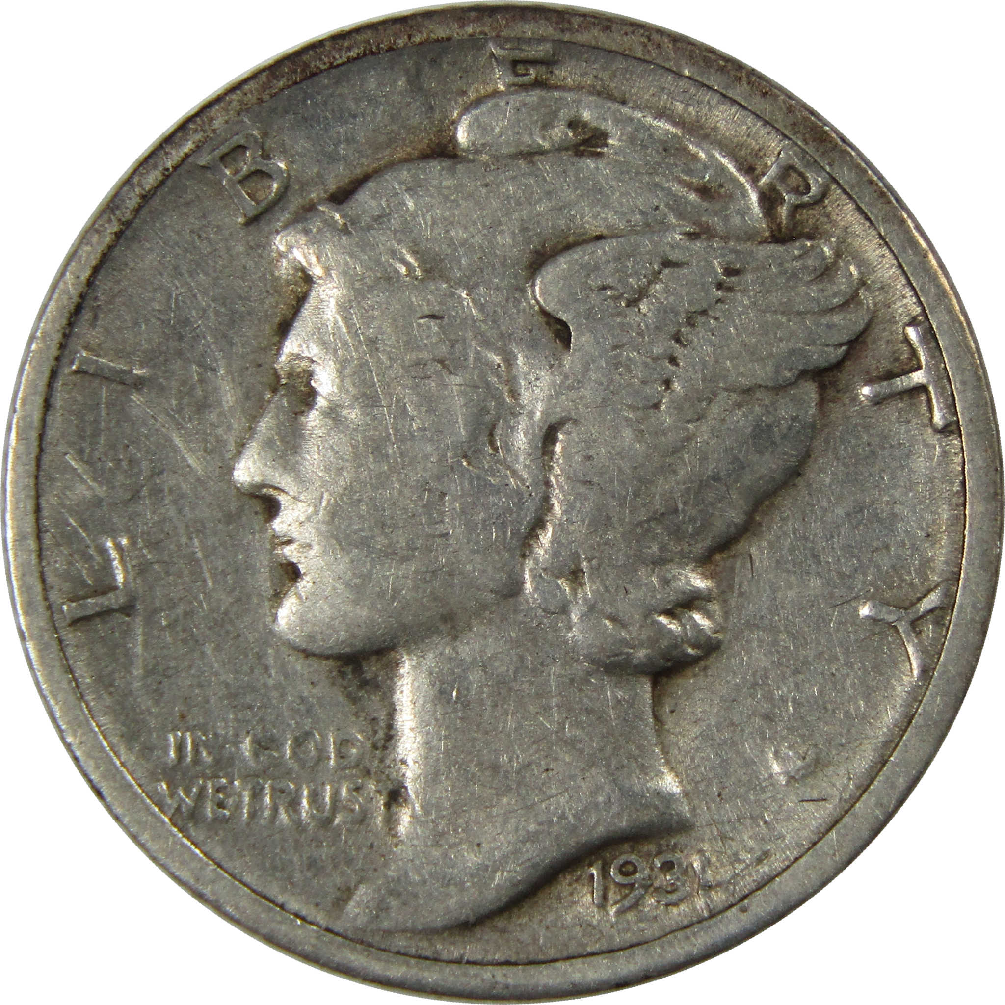1931 D Mercury Dime XF EF Extremely Fine Silver 10c Coin SKU:I23481