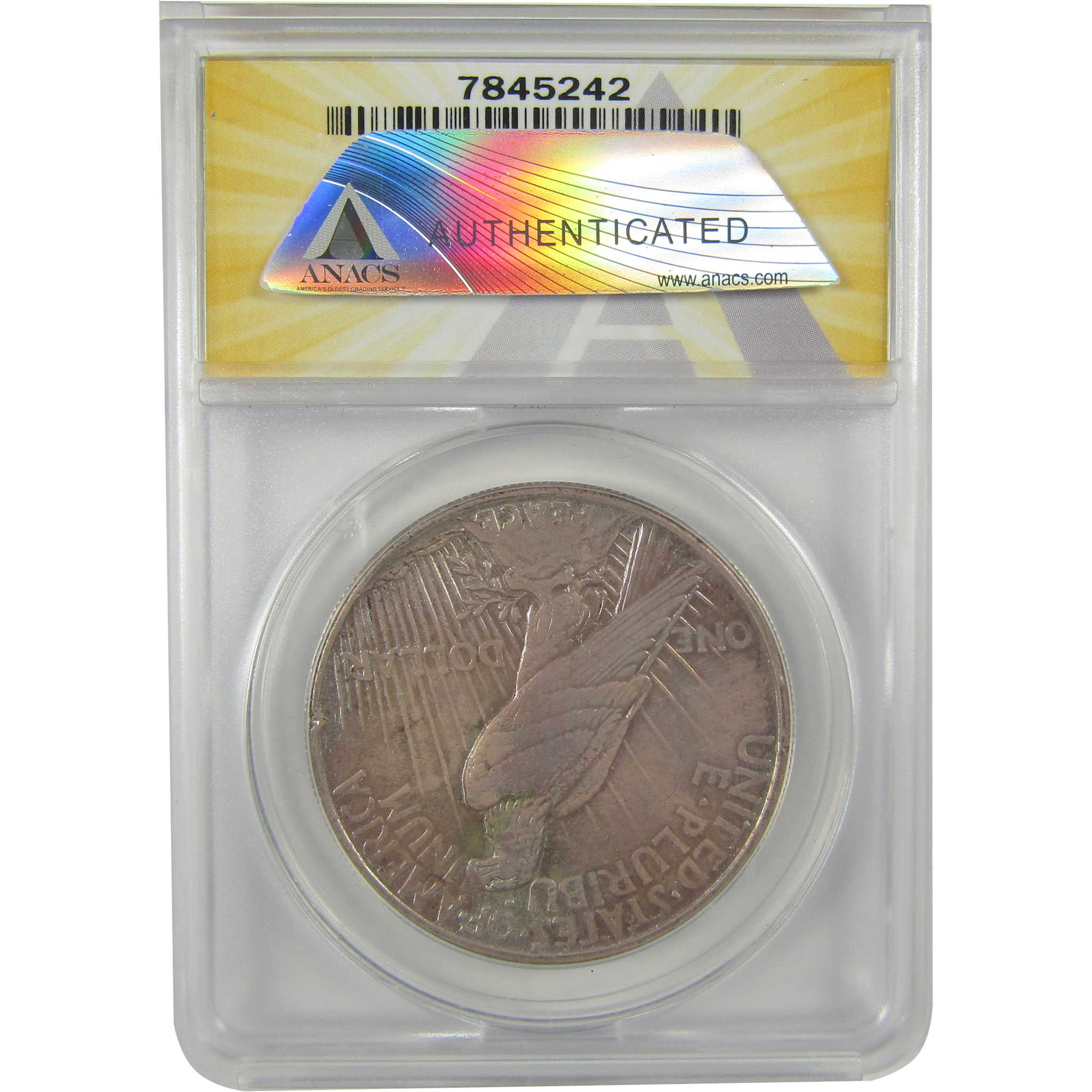 1921 High Relief Peace Dollar EF 40 Details ANACS Silver SKU:I21369