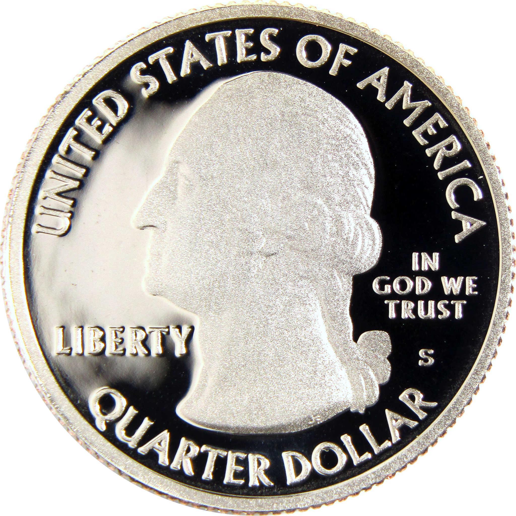 Proof United States quarter dollar coin obverse, featuring George Washington profile.