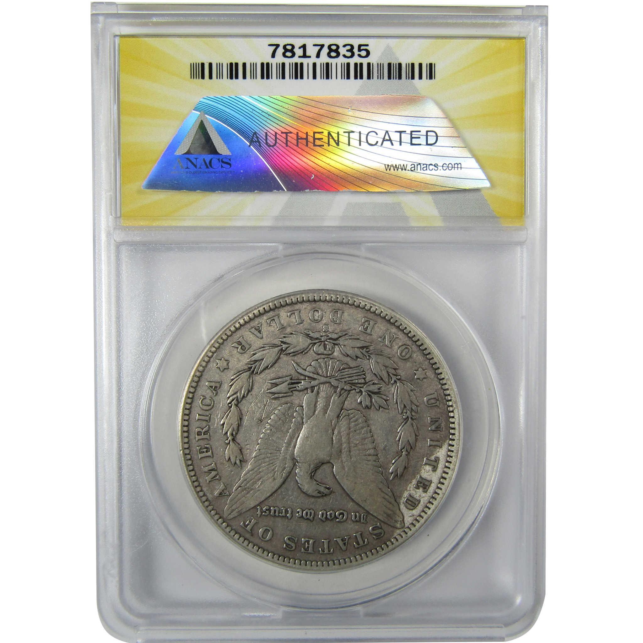 1892 S Morgan Silver Dollar F 12 Details ANACS $1 CoinSKU:CP862 - Morgan coin - Morgan silver dollar - Morgan silver dollar for sale - Profile Coins & Collectibles