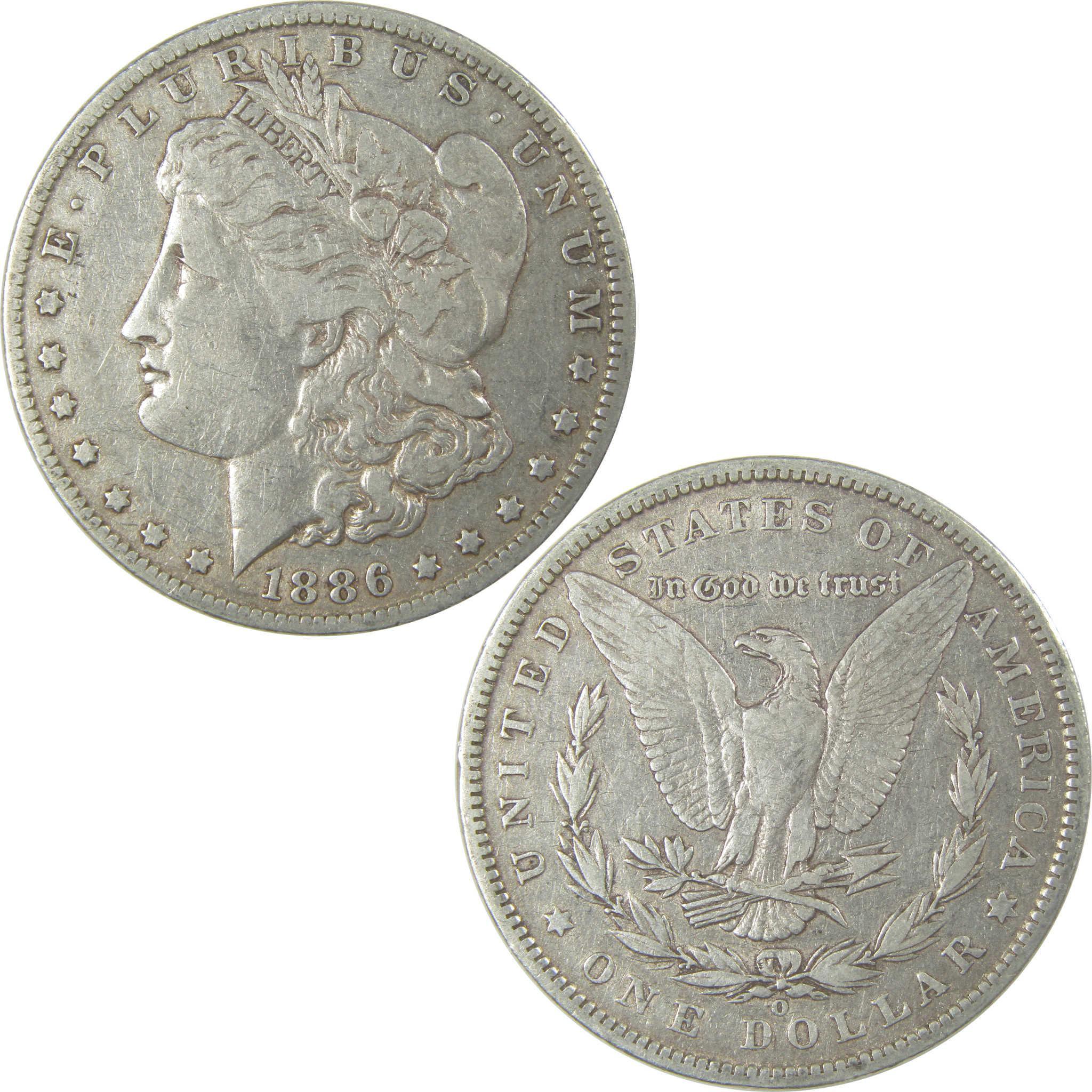 1886 O E on Reverse Morgan Dollar VF Very Fine Silver SKU:I20272 - Morgan coin - Morgan silver dollar - Morgan silver dollar for sale - Profile Coins & Collectibles