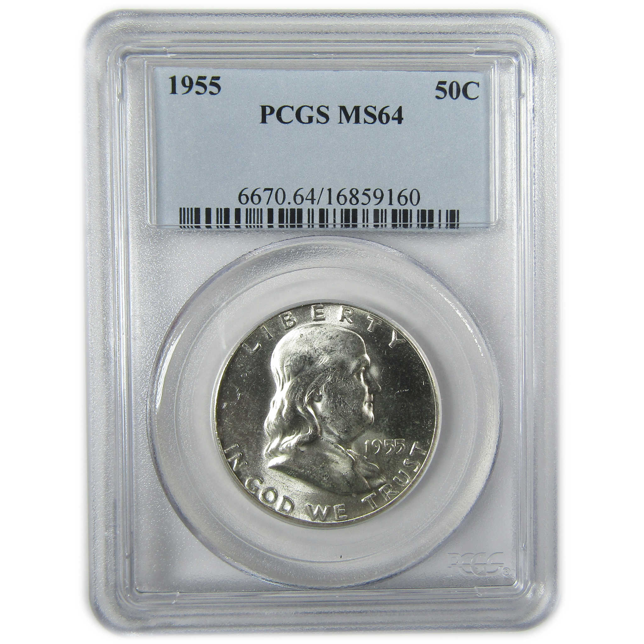 1955 Franklin Silver Half Dollar MS 64 PCGS Uncirculated SKU:CP1546