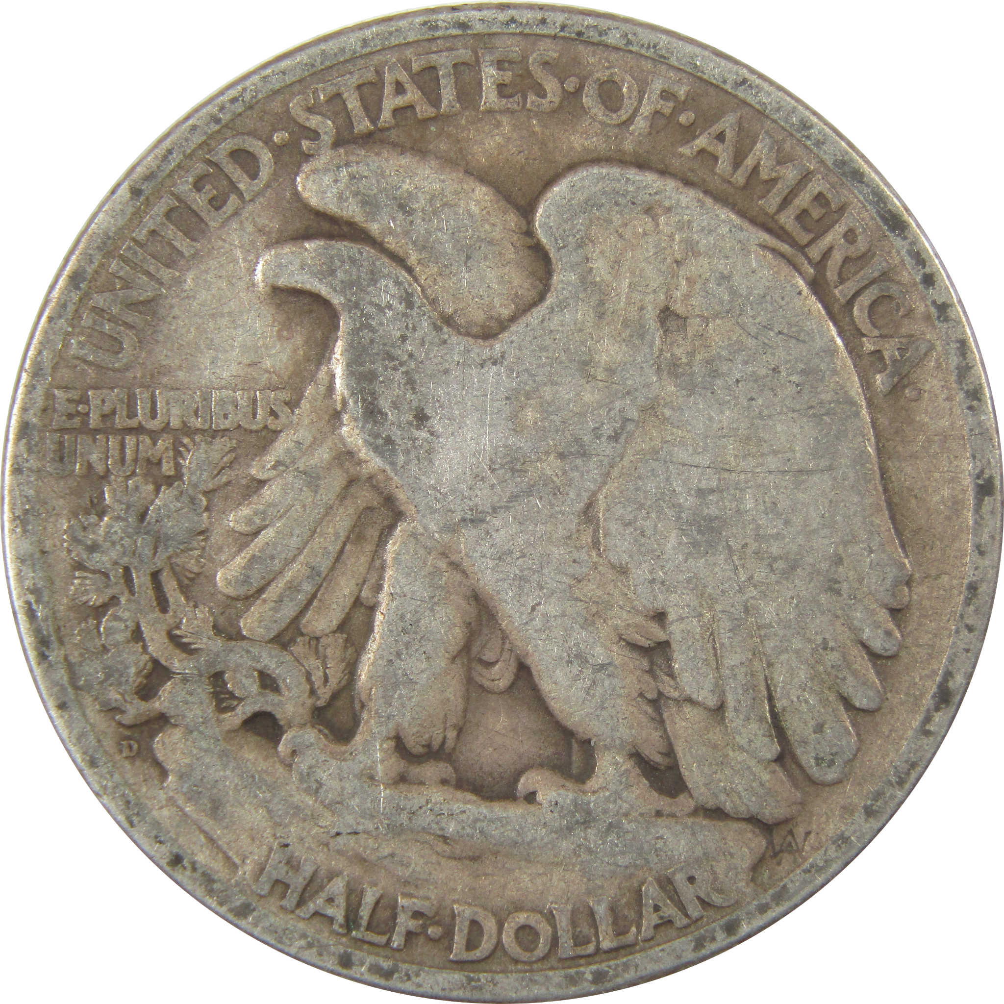 1919 D Liberty Walking Silver 50c VG Very Good Details SKU:I24131