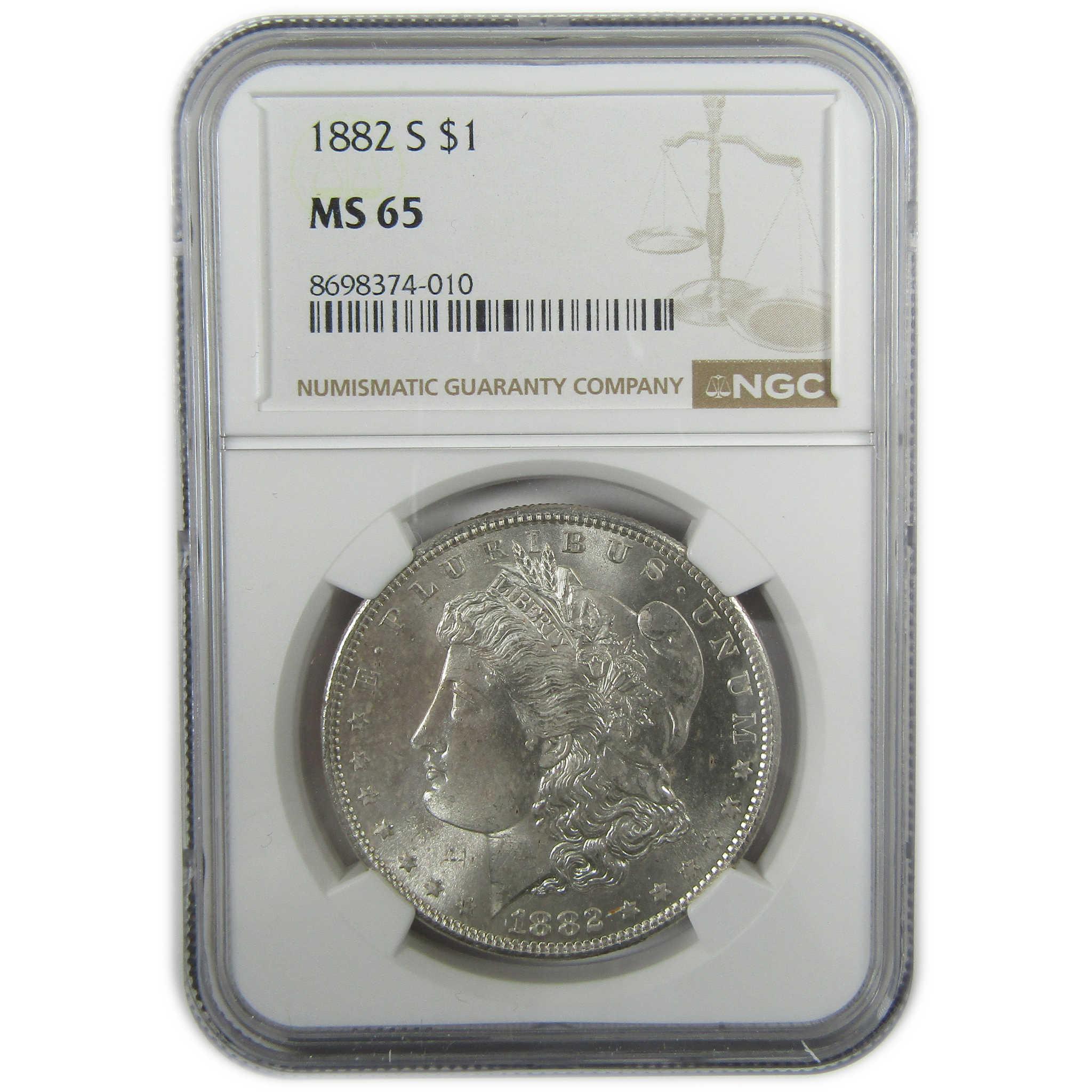 1882 S Morgan Silver Dollar MS 65 NGC Uncirculated $1 Coin SKU:I27917 - Morgan coin - Morgan silver dollar - Morgan silver dollar for sale - Profile Coins & Collectibles