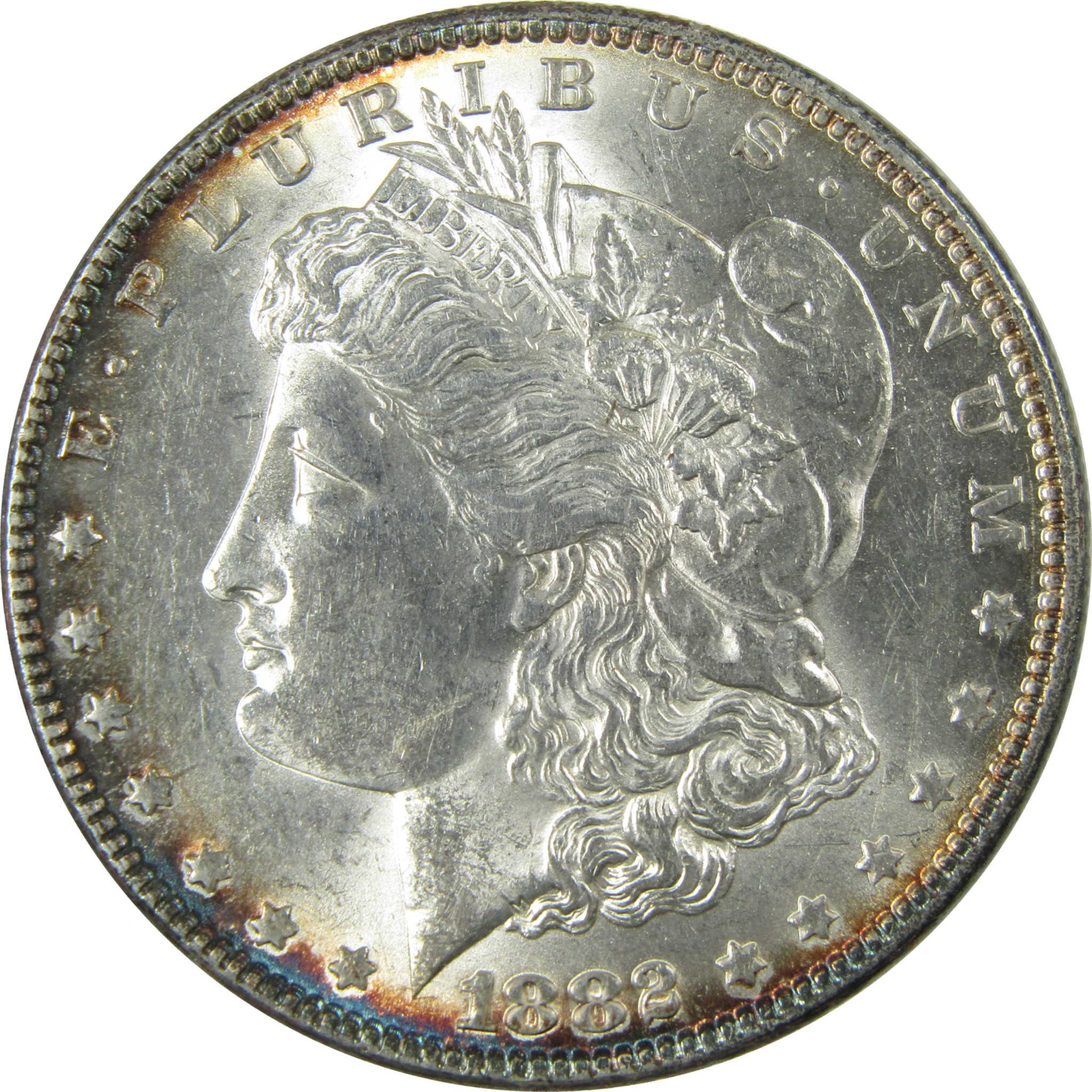 1882 Morgan Silver Dollar AU About Uncirculated $1 Coin SKU:I28100 - Morgan coin - Morgan silver dollar - Morgan silver dollar for sale - Profile Coins & Collectibles