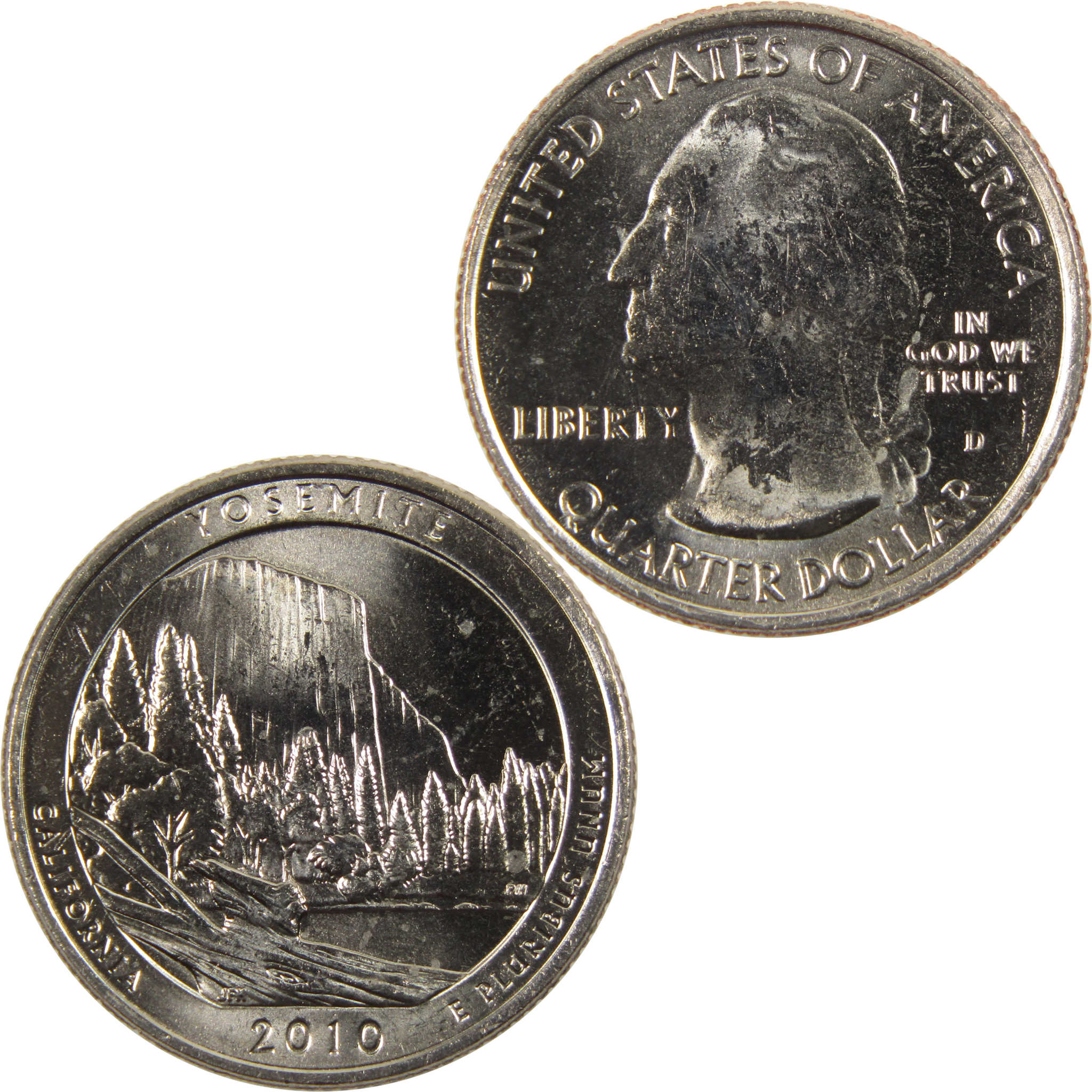 2010 D Yosemite National Park Quarter BU Uncirculated Clad 25c Coin