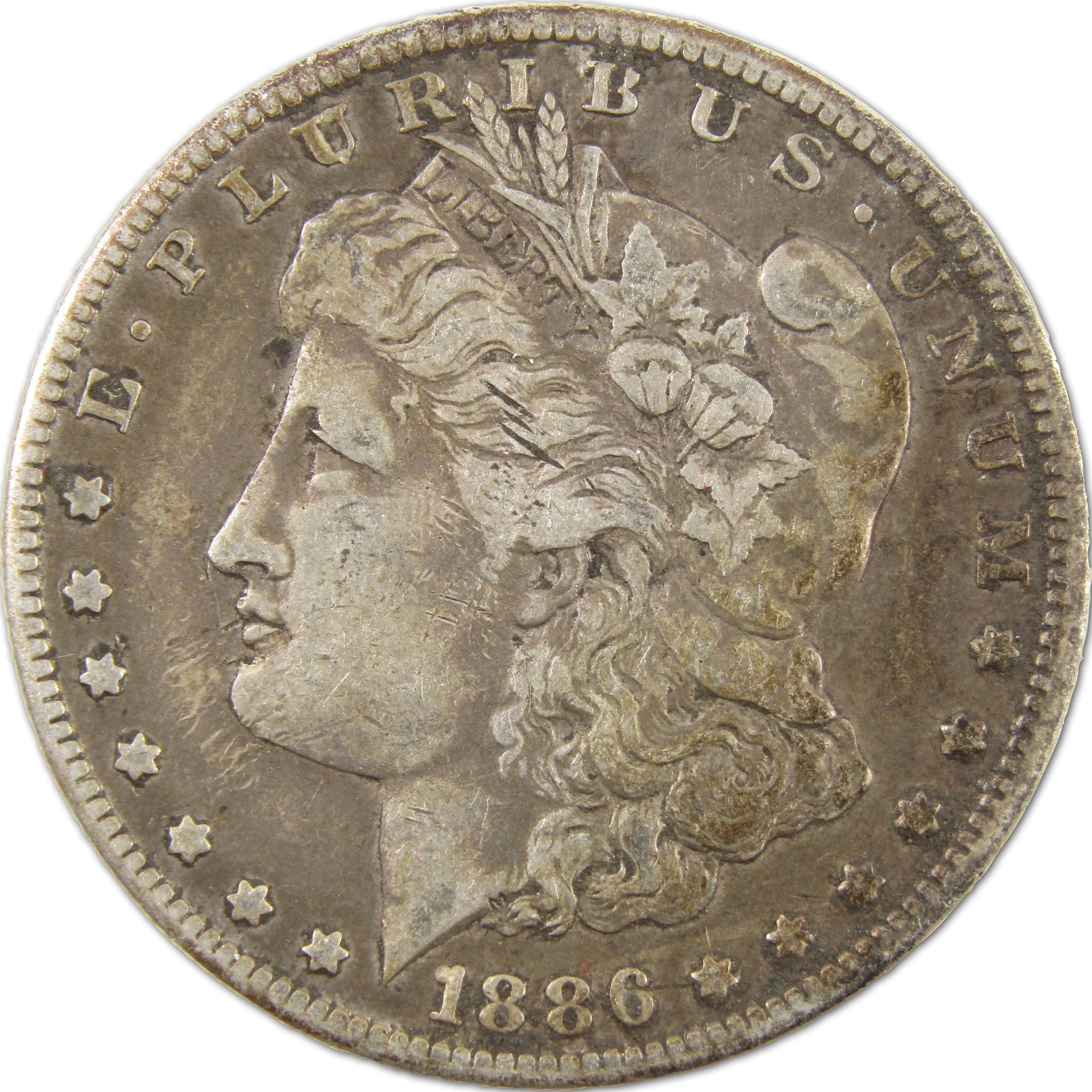 1886 O Morgan Dollar VF Very Fine Silver $1 Coin SKU:I10348 - Morgan coin - Morgan silver dollar - Morgan silver dollar for sale - Profile Coins & Collectibles