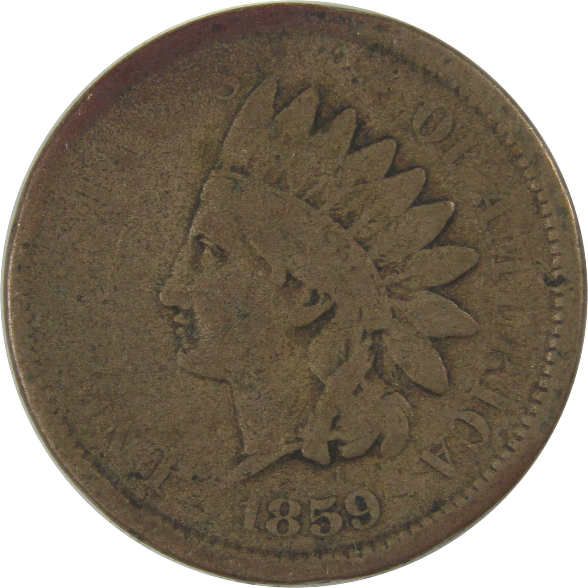 1859 Indian Head Cent G Good Penny 1c Coin SKU:I23278