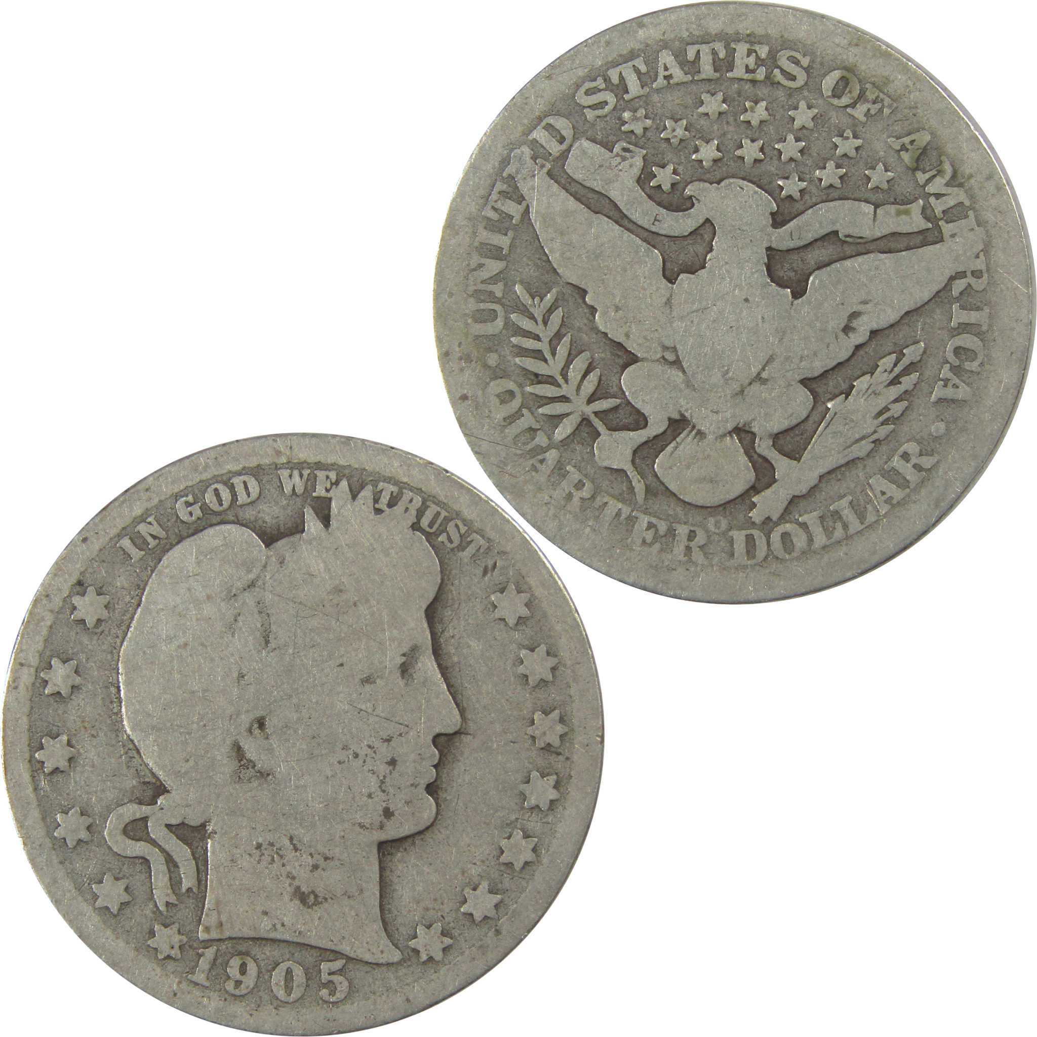 1905 O Barber Quarter G Good Silver 25c Coin SKU:I21824