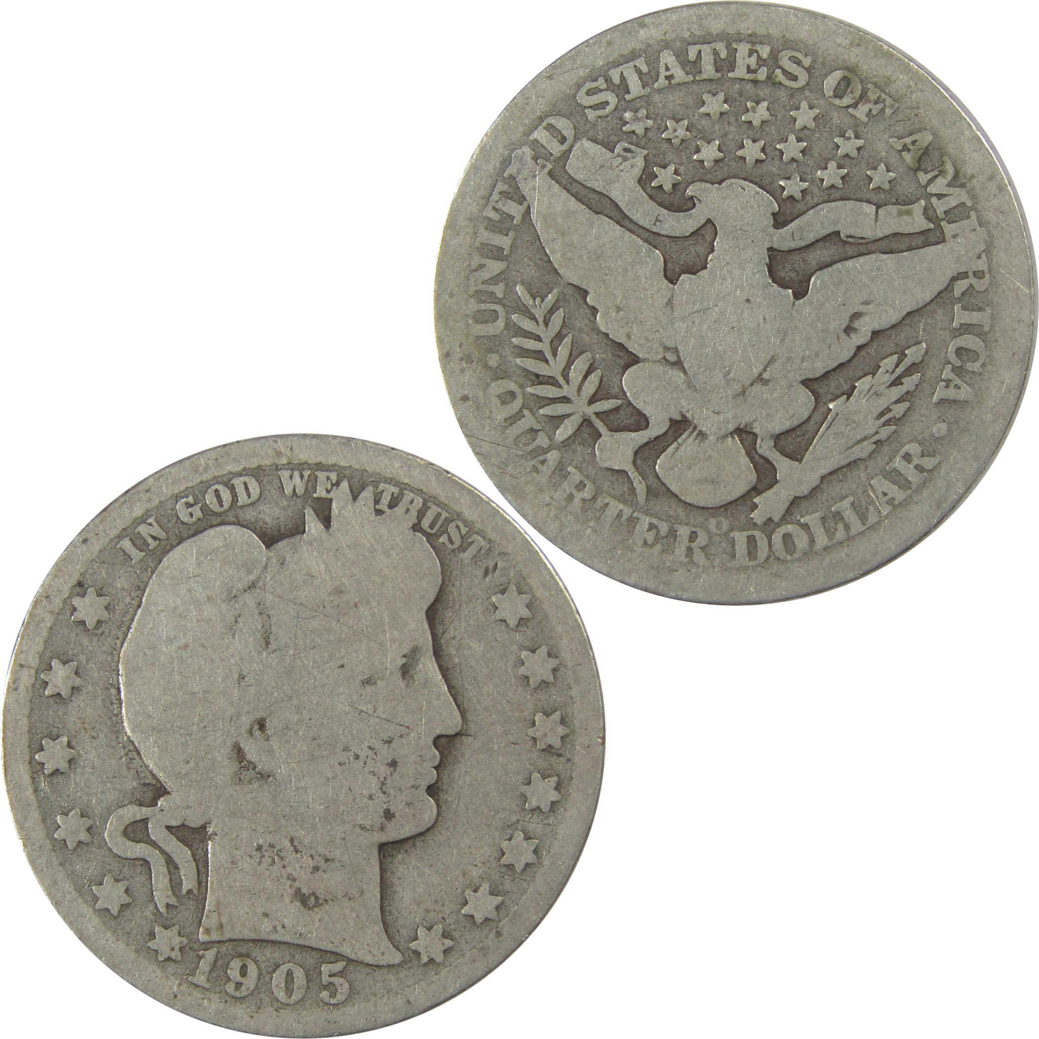 1905 O Barber Quarter G Good Silver 25c Coin SKU:I21824