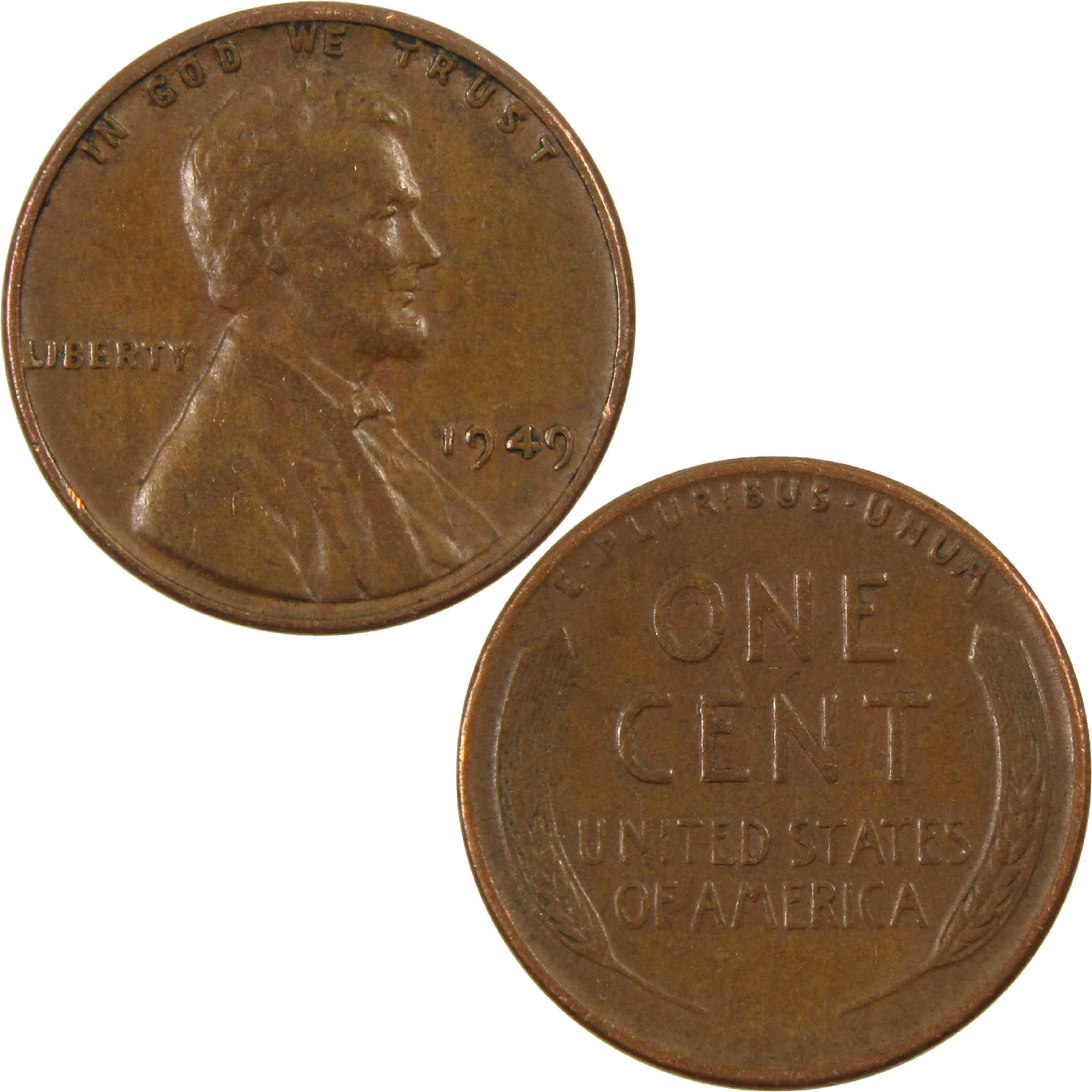 1949 Lincoln Wheat Cent Circulated Penny 1c Coin Collectible