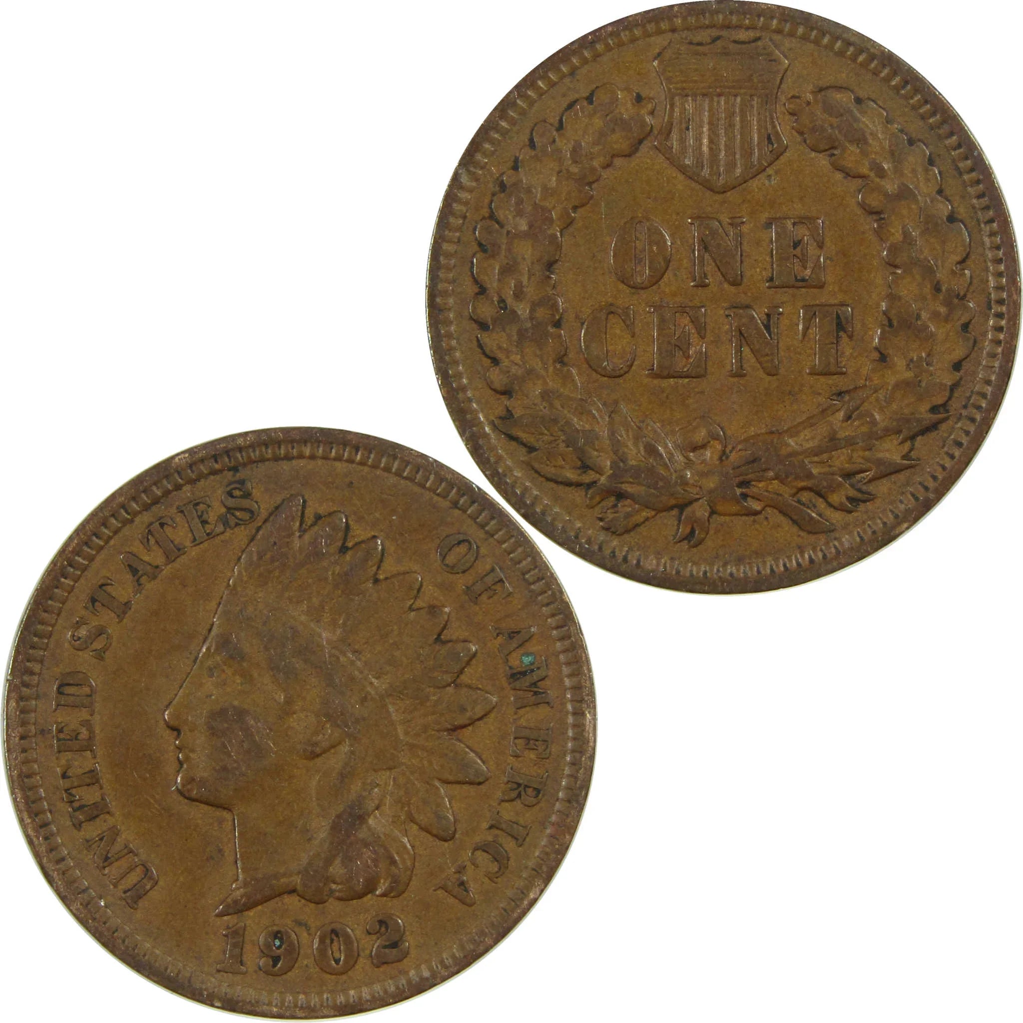 1902 Indian Head Cent XF EF Extremely Fine Penny 1c Coin SKU:I27027