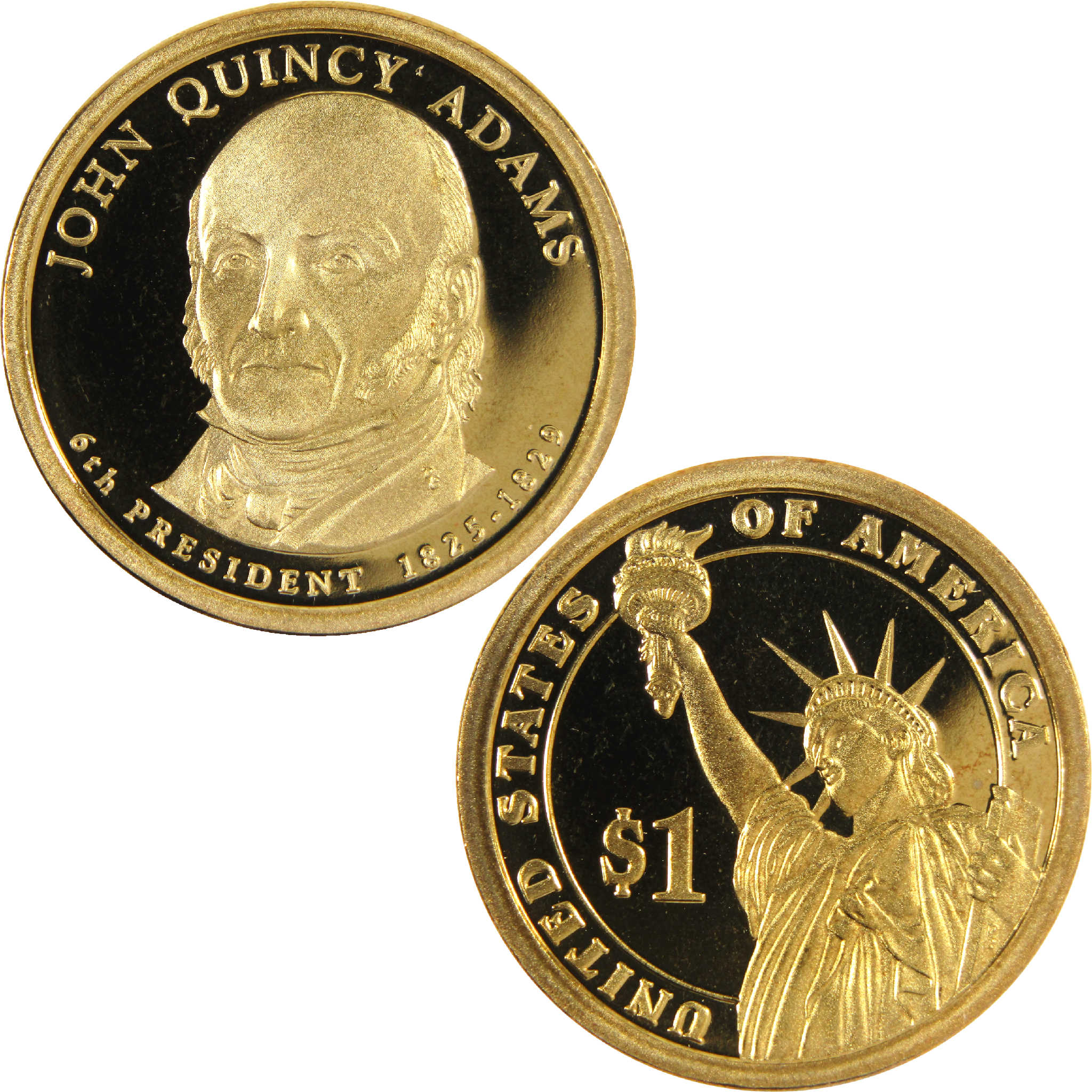 2008 S John Quincy Adams Presidential Dollar Choice Proof $1 Coin