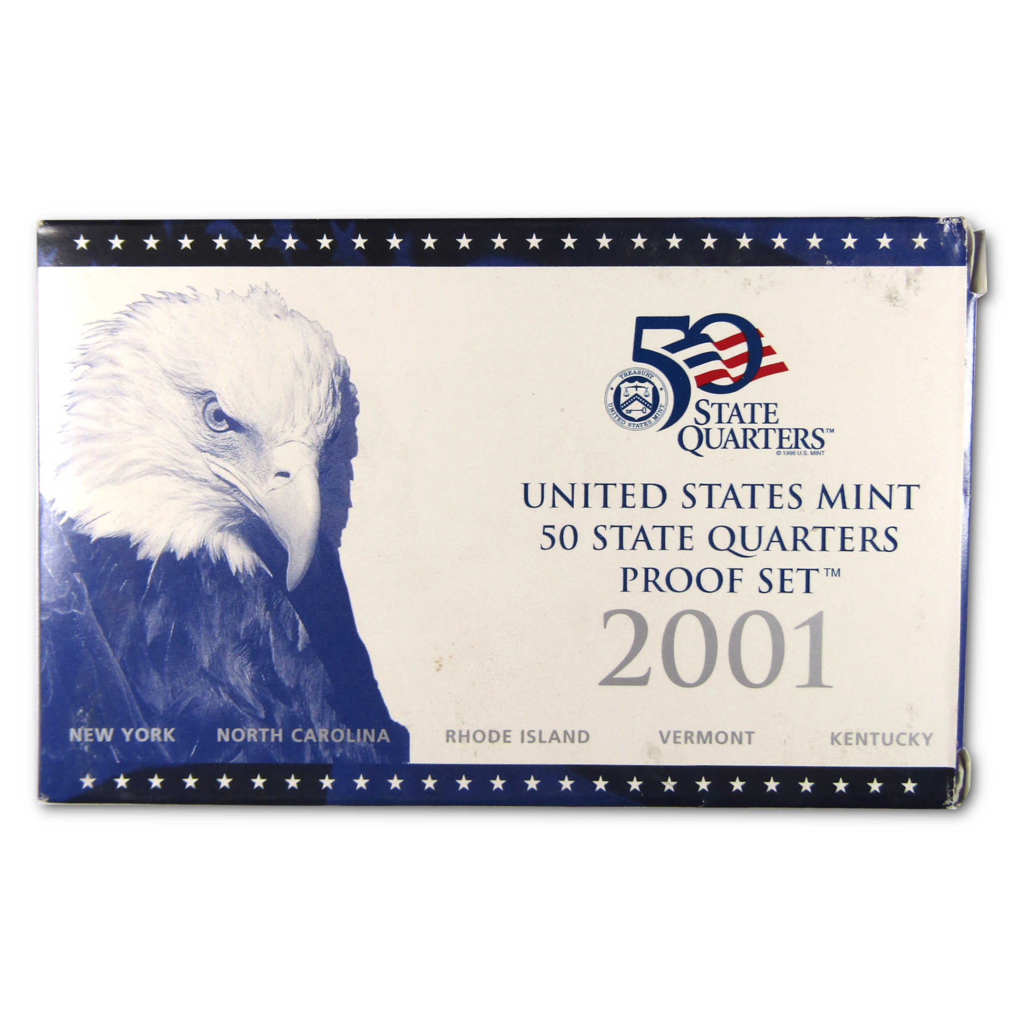 2001 State Quarter Clad Proof Set U.S. Mint Packaging OGP COA