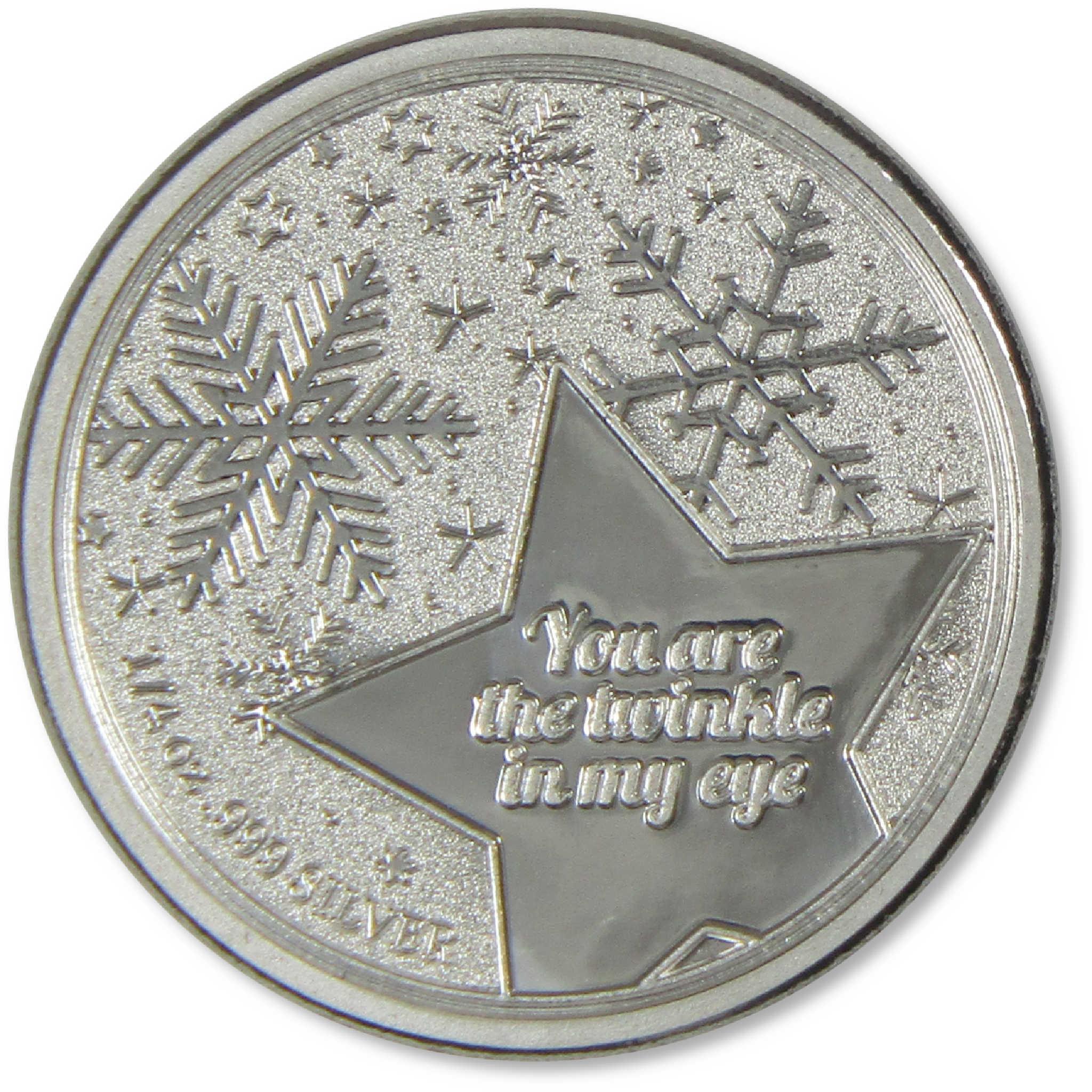 Santa & Mrs Claus 1/4 oz .999 Silver Round Merry Christmas Collectible