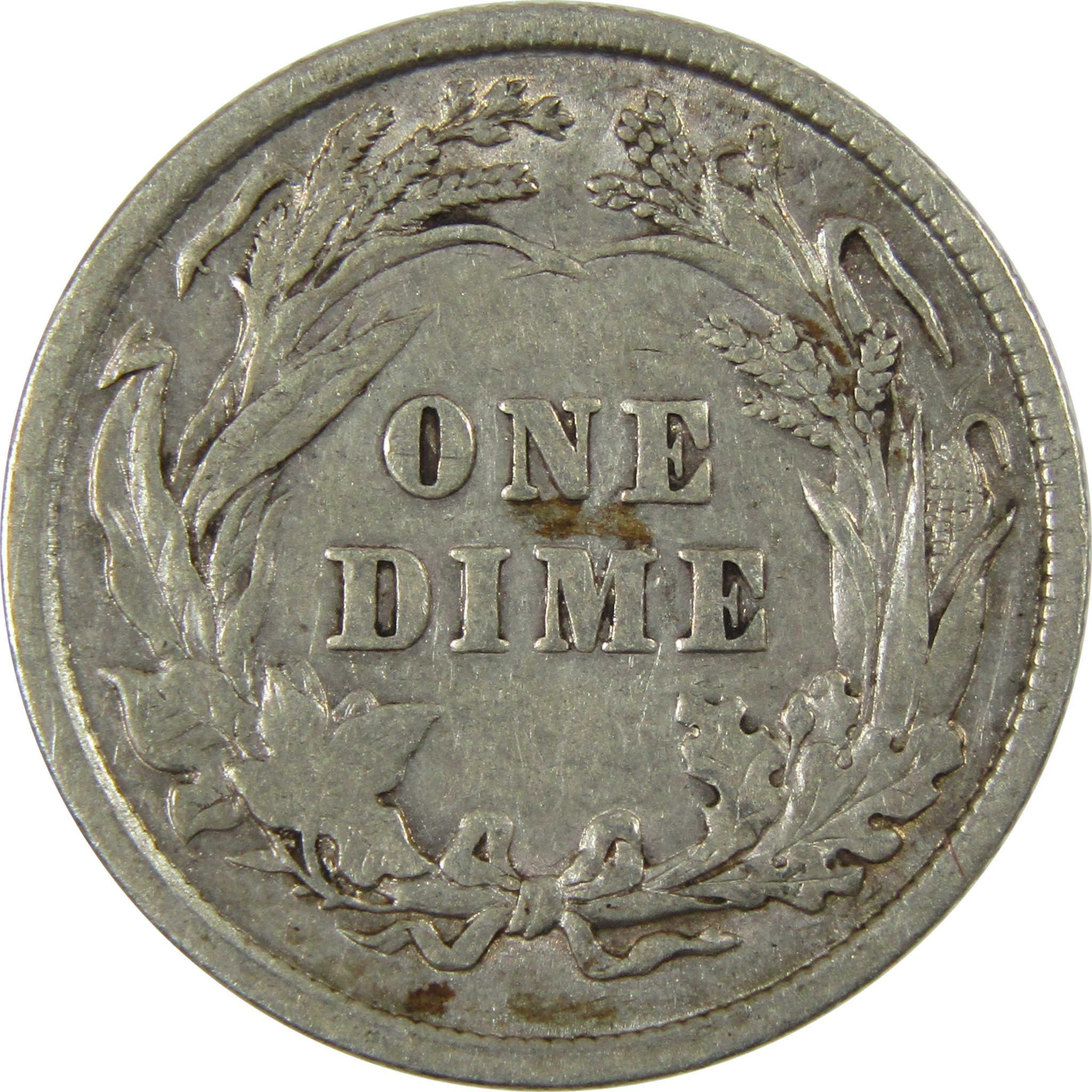 1898 Barber Silver Dime XF EF Extremely Fine 10c Coin SKU:CP684
