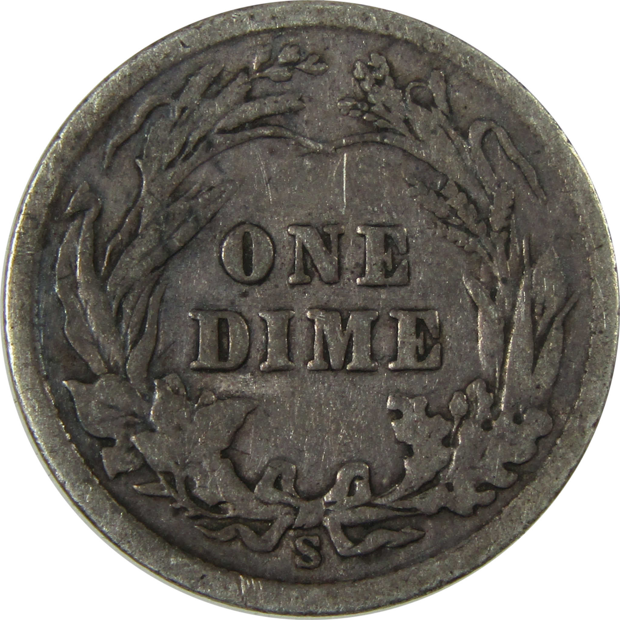 1906 S Barber Silver Dime F Fine Details 10c Coin SKU:CP1029