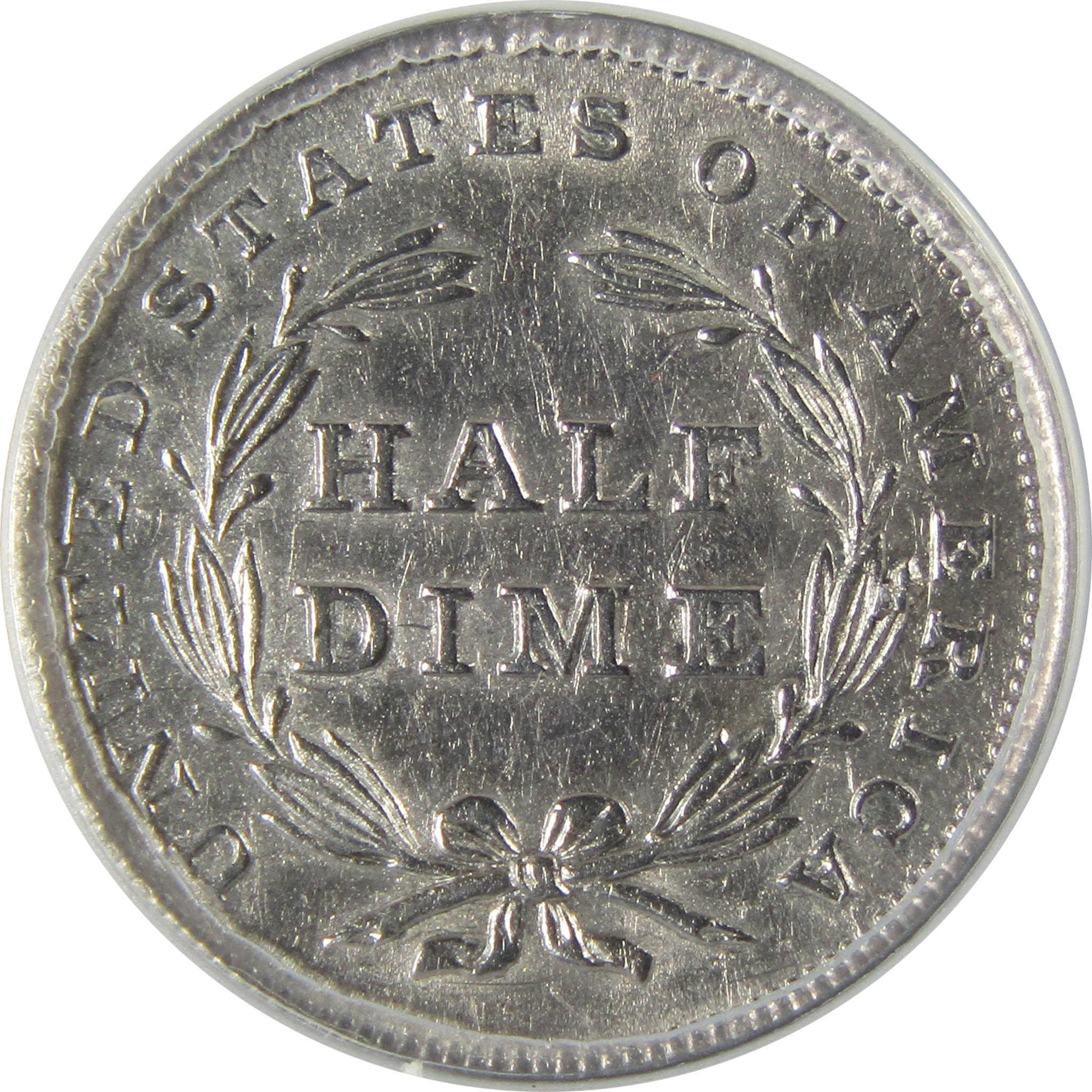 1837 Large Date Seated Liberty Half Dime AU 53 Details ANACS SKU:CP804