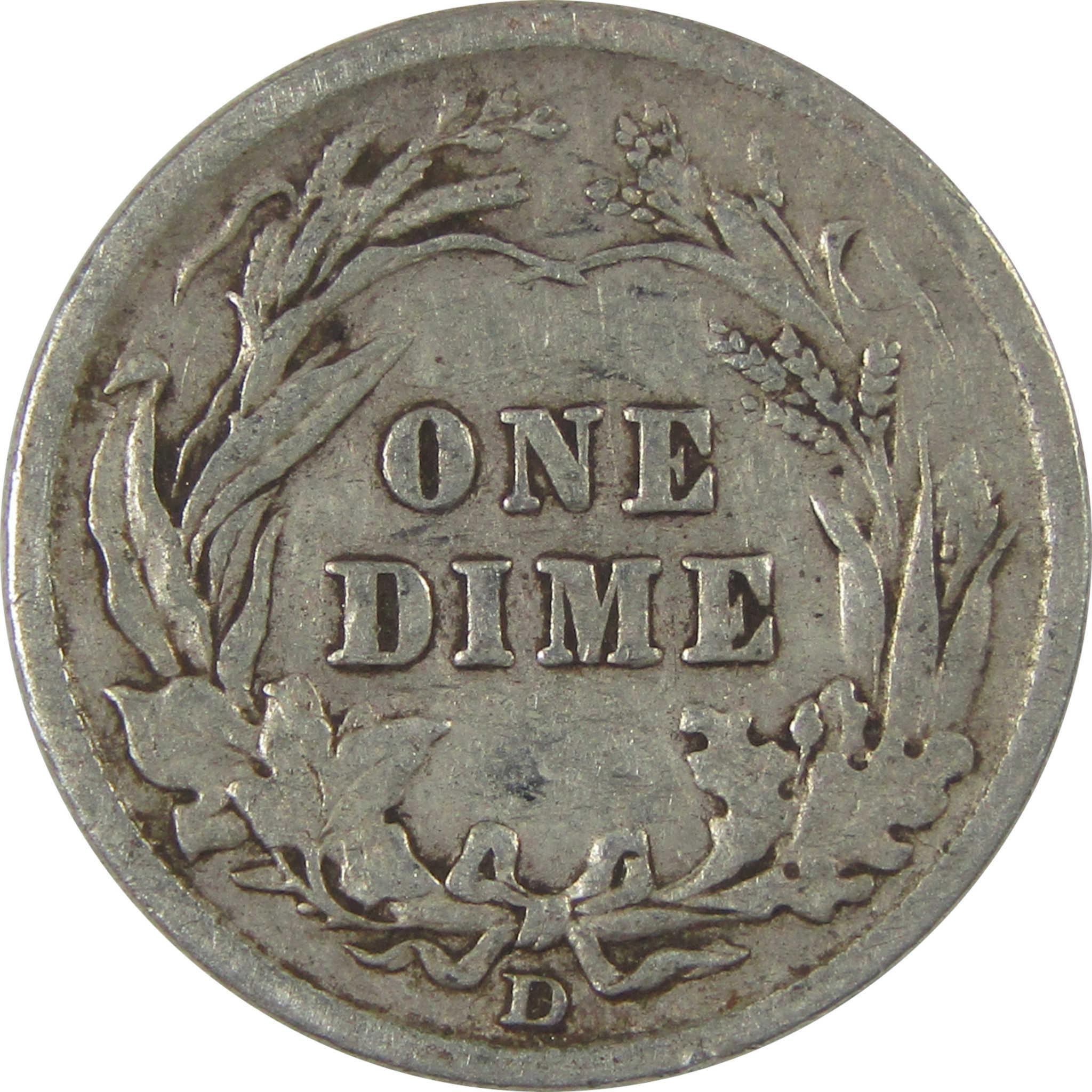 1911 D Barber Dime XF EF Extremely Fine Silver 10c Coin SKU:I21107