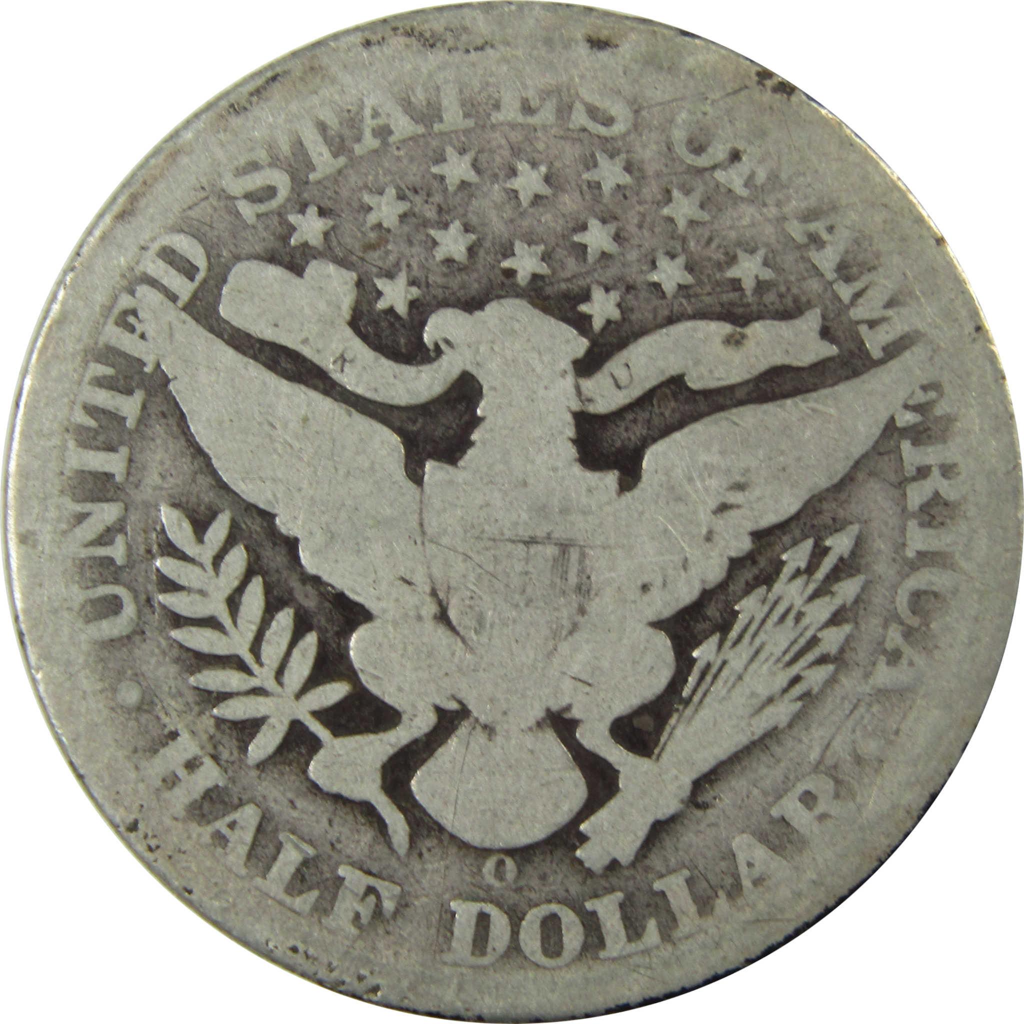 1899 O Barber Silver Half Dollar AG About Good 50c Coin SKU:I25960