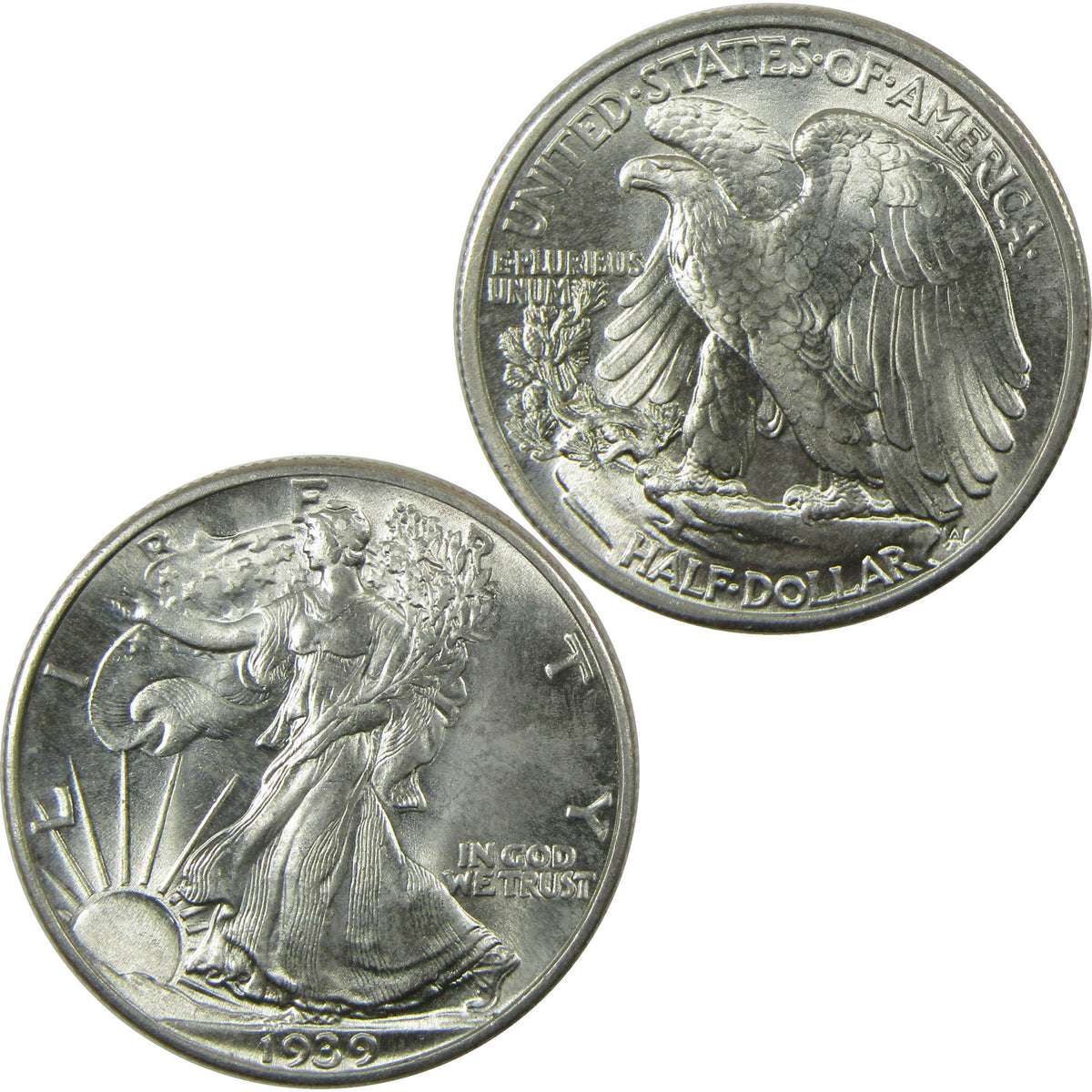 1939 Liberty Walking Silver Half Dollar Uncirculated 50c Coin