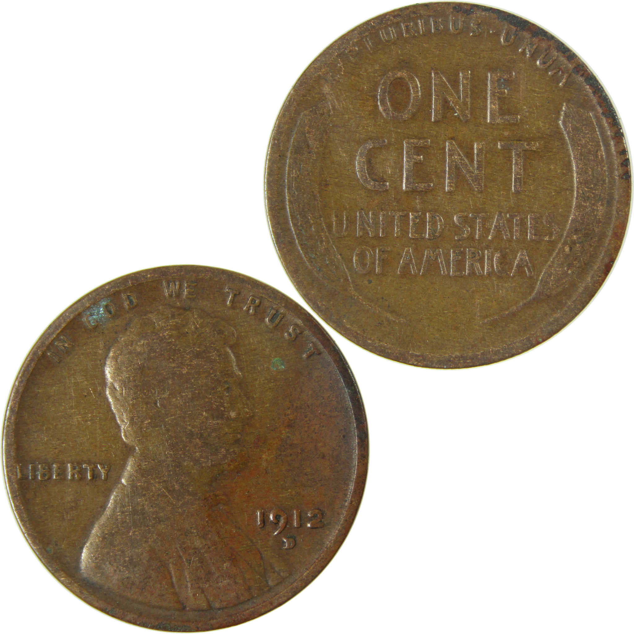 1912 D Lincoln Wheat Cent VG Very Good Details Penny SKU:I26860