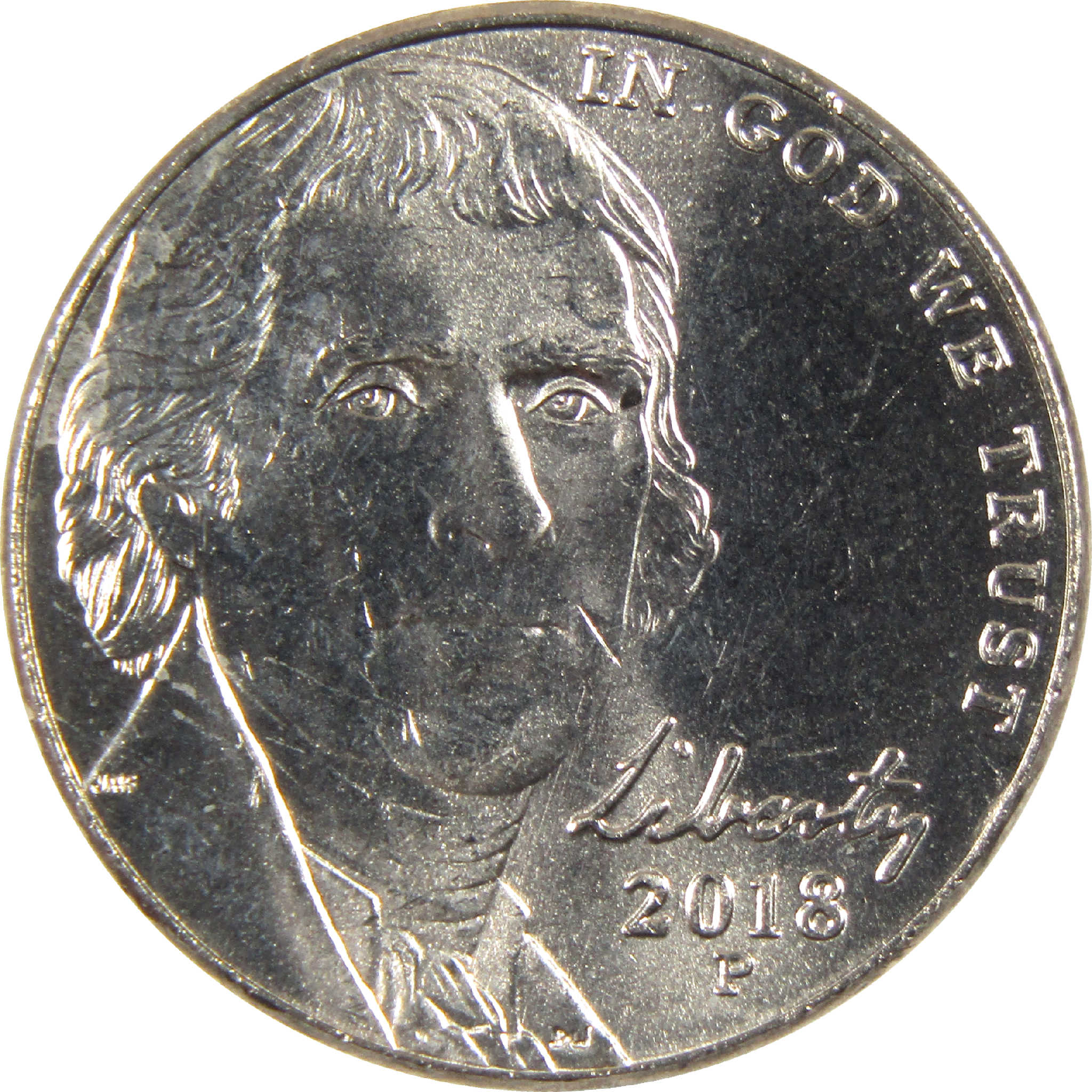 2018 P Jefferson Nickel BU Uncirculated 5c Coin