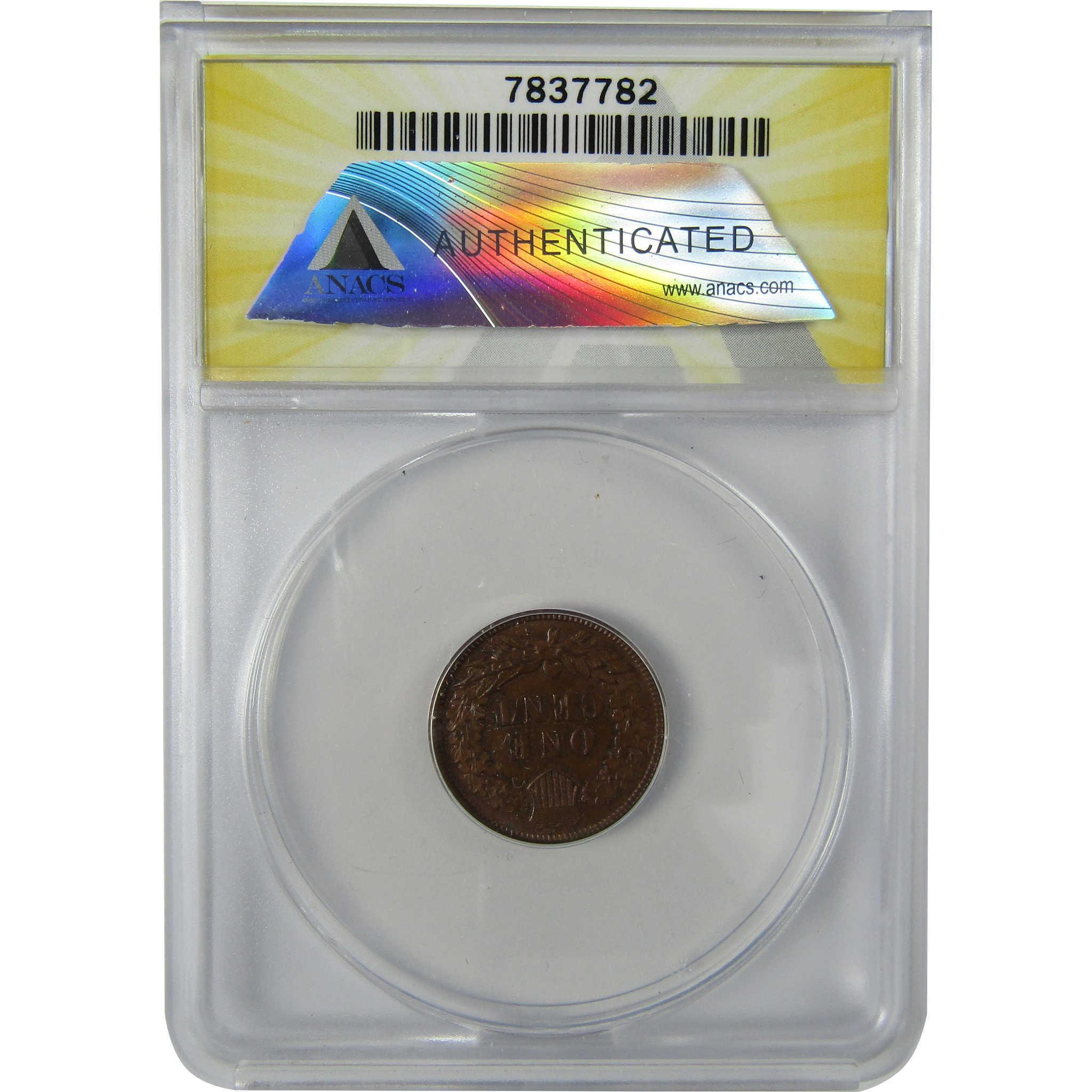 1908 S Indian Head Cent AU 58 ANACS Penny 1c Coin SKU:CP570