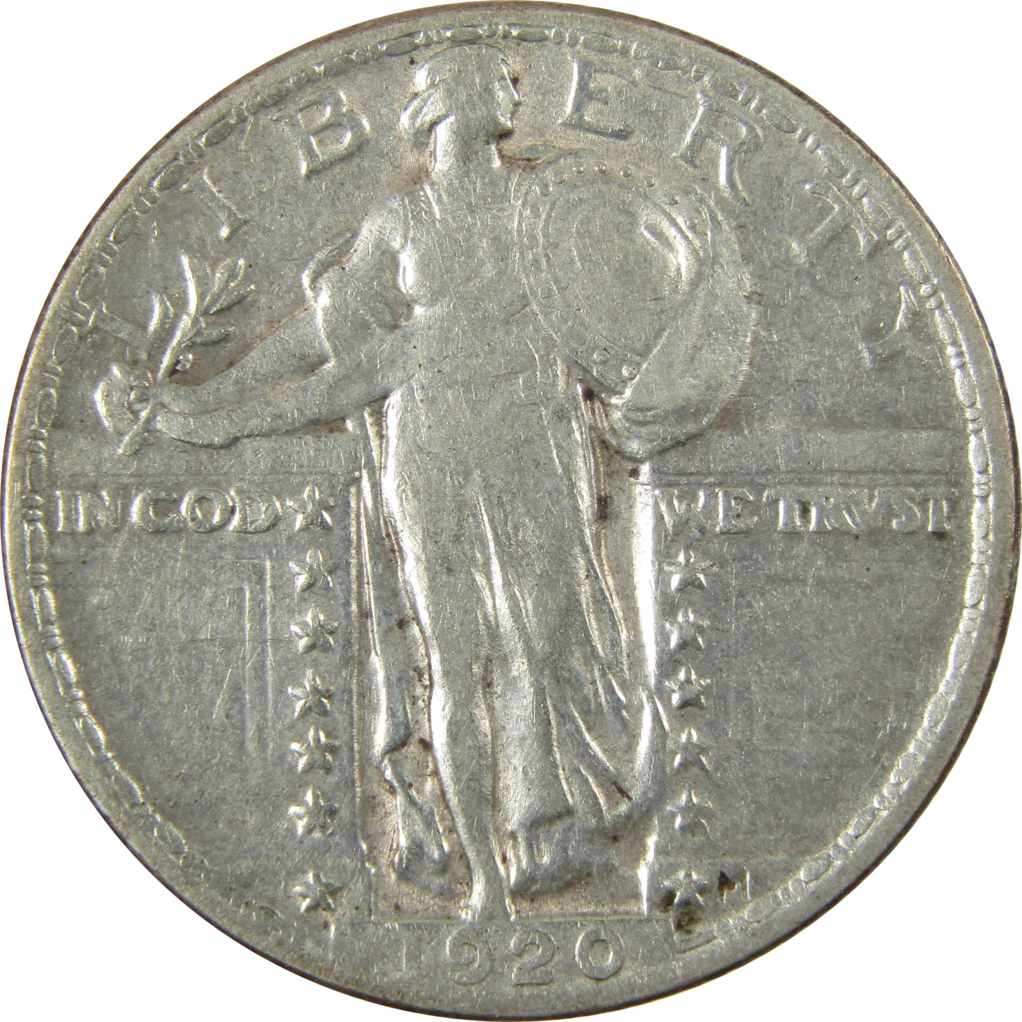 1920 Standing Liberty Silver Quarter XF EF Extremely Fine SKU:CP907