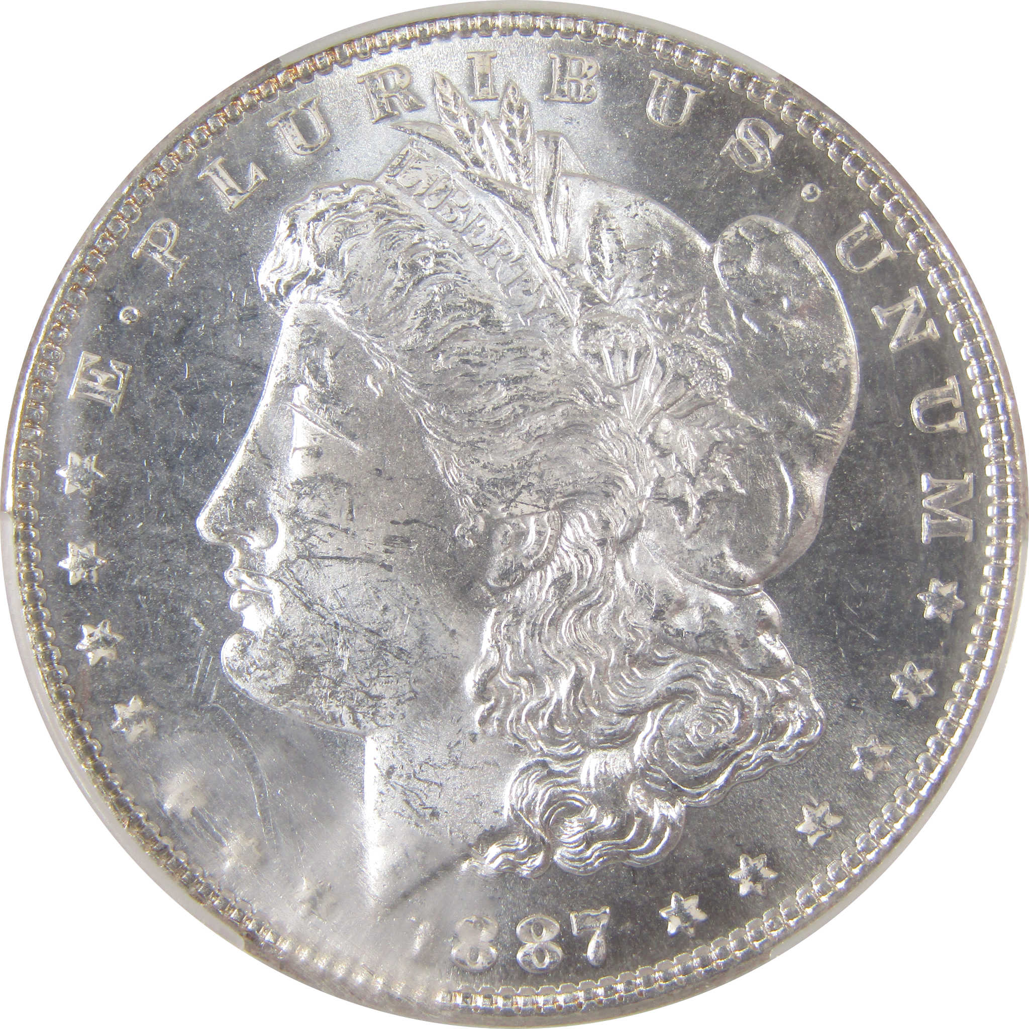 1887 Morgan Dollar MS 63 PL CAC Silver Proof-Like $1 Coin SKU:I17404 - Morgan coin - Morgan silver dollar - Morgan silver dollar for sale - Profile Coins & Collectibles