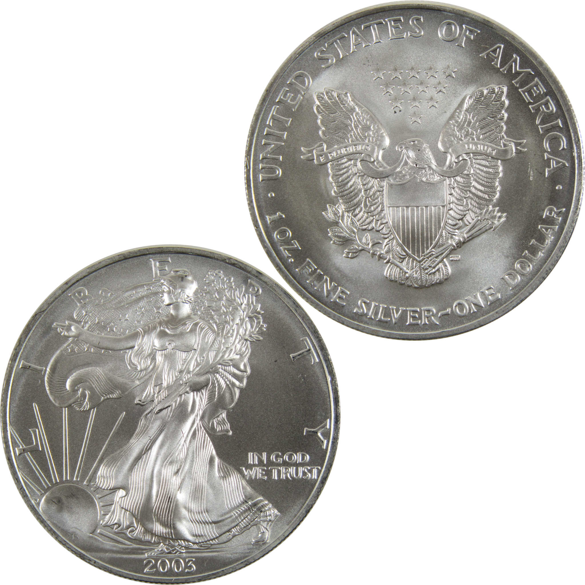 2003 American Eagle BU Uncirculated 1 oz .999 Silver Bullion $1 Coin