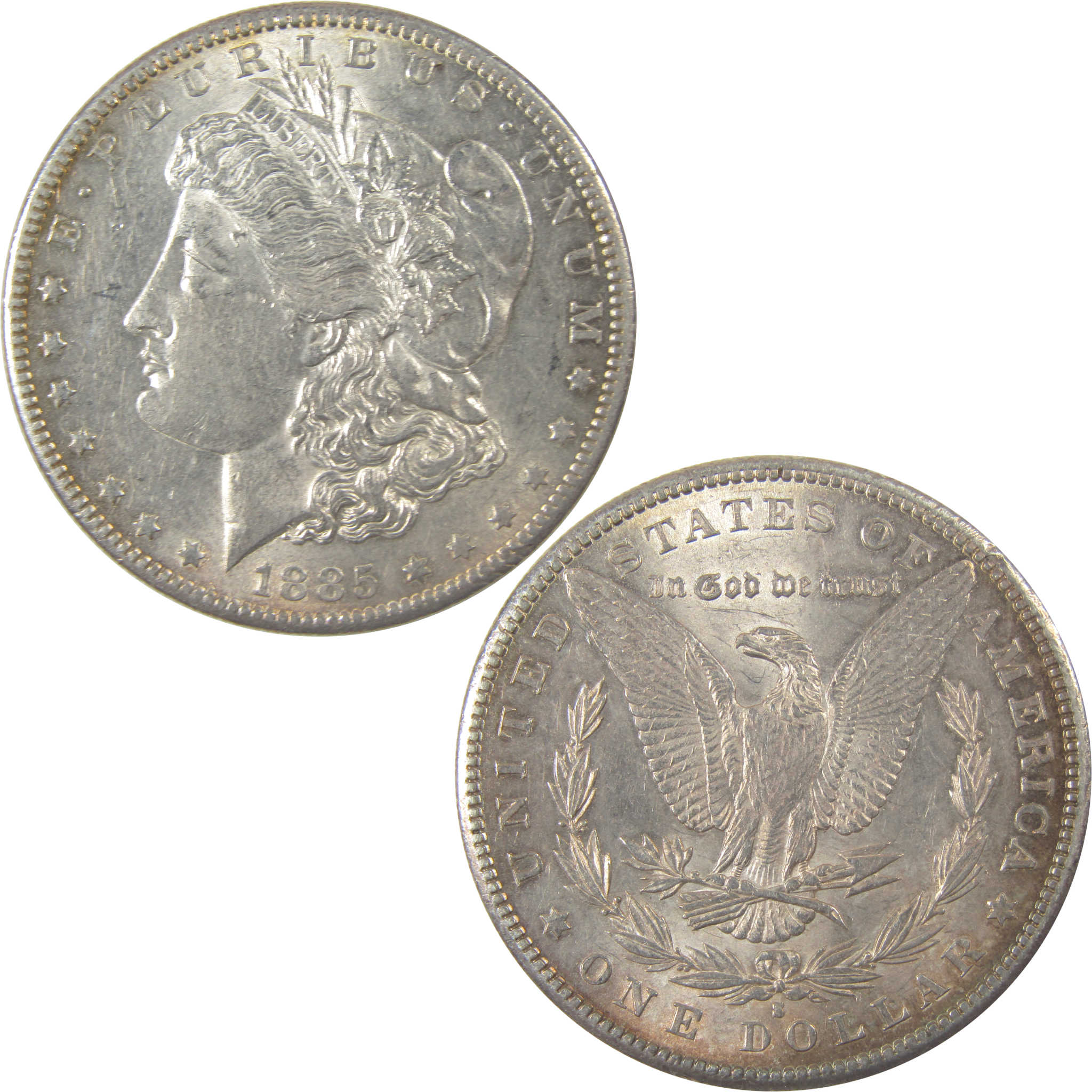 1885 S Morgan Silver Dollar CH AU Choice About Uncirculated SKU:I22580 - Morgan coin - Morgan silver dollar - Morgan silver dollar for sale - Profile Coins & Collectibles