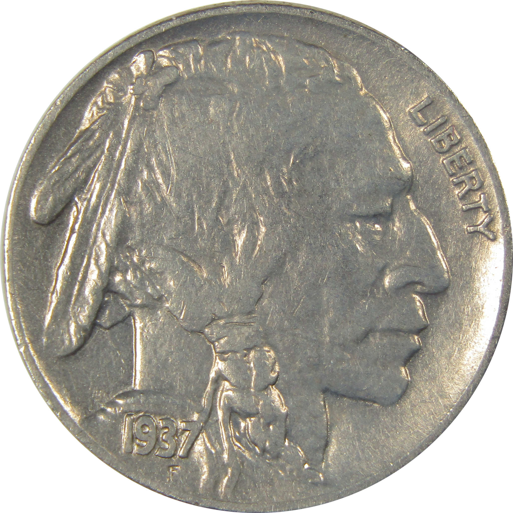 1937 Indian Head Buffalo Nickel AU About Uncirculated SKU:I23883