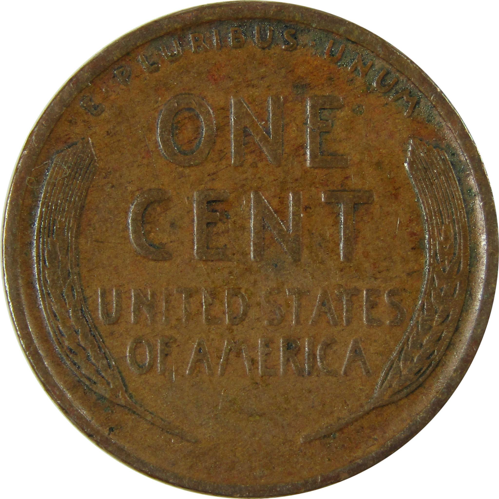 1909 Lincoln Wheat Cent F Fine Details Penny 1c Coin SKU:I26339